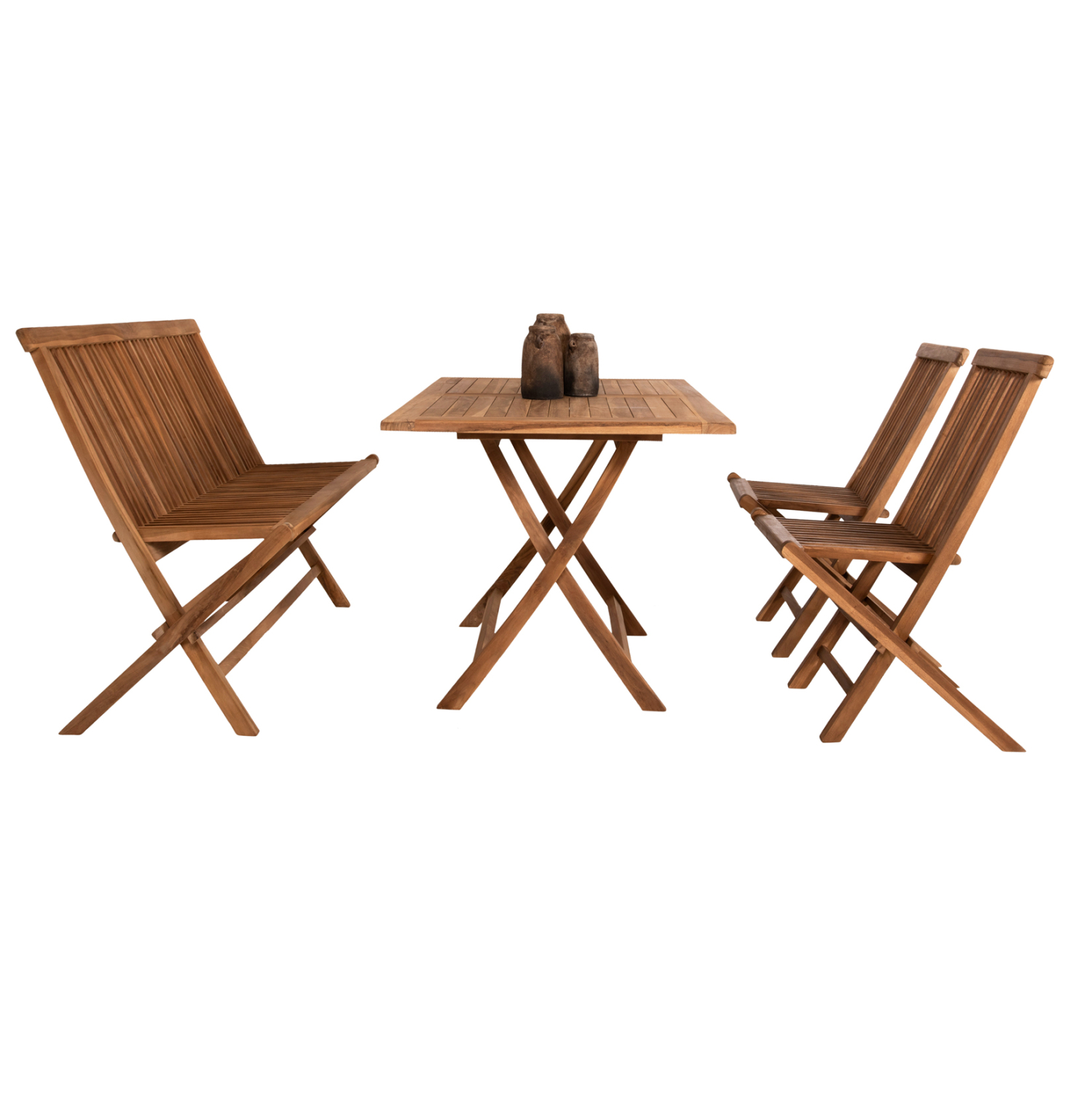 ΣΕΤ ΤΡΑΠΕΖΑΡΙΑΣ ΕΞΩΤ. ΧΩΡΟΥ 4ΤΜΧ KENDALL HM11953 ΜΑΣΙΦ ΞΥΛΟ TEAK ΦΥΣΙΚΟ - Image 7