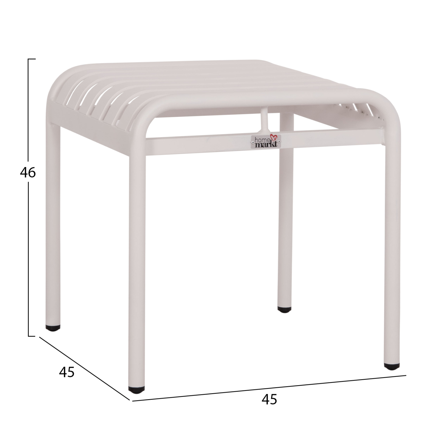 ΣΚΑΜΠΟ ΑΛΟΥΜΙΝΙΟΥ RACHEL HM6340.02 ΛΕΥΚΟ 45x45x46Υεκ. - Image 2
