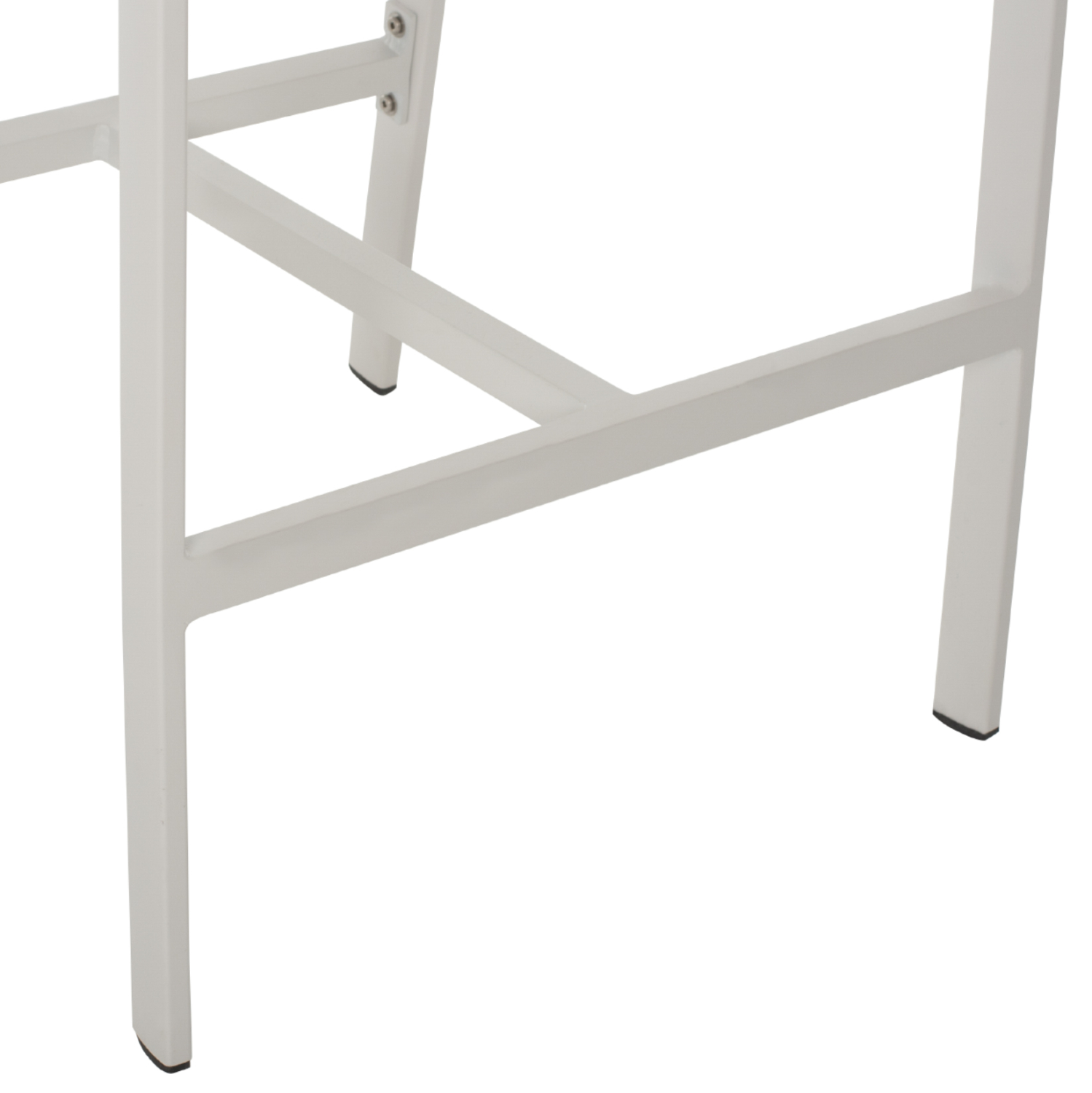 ΣΚΑΜΠΟ ΑΛΟΥΜΙΝΙΟΥ MIRI ΛΕΥΚΟ ΜΕ ΜΠΡΑΤΣΑ RATTAN & TEXTLINE 56x58x105Yεκ. HM5892.22 - Image 8