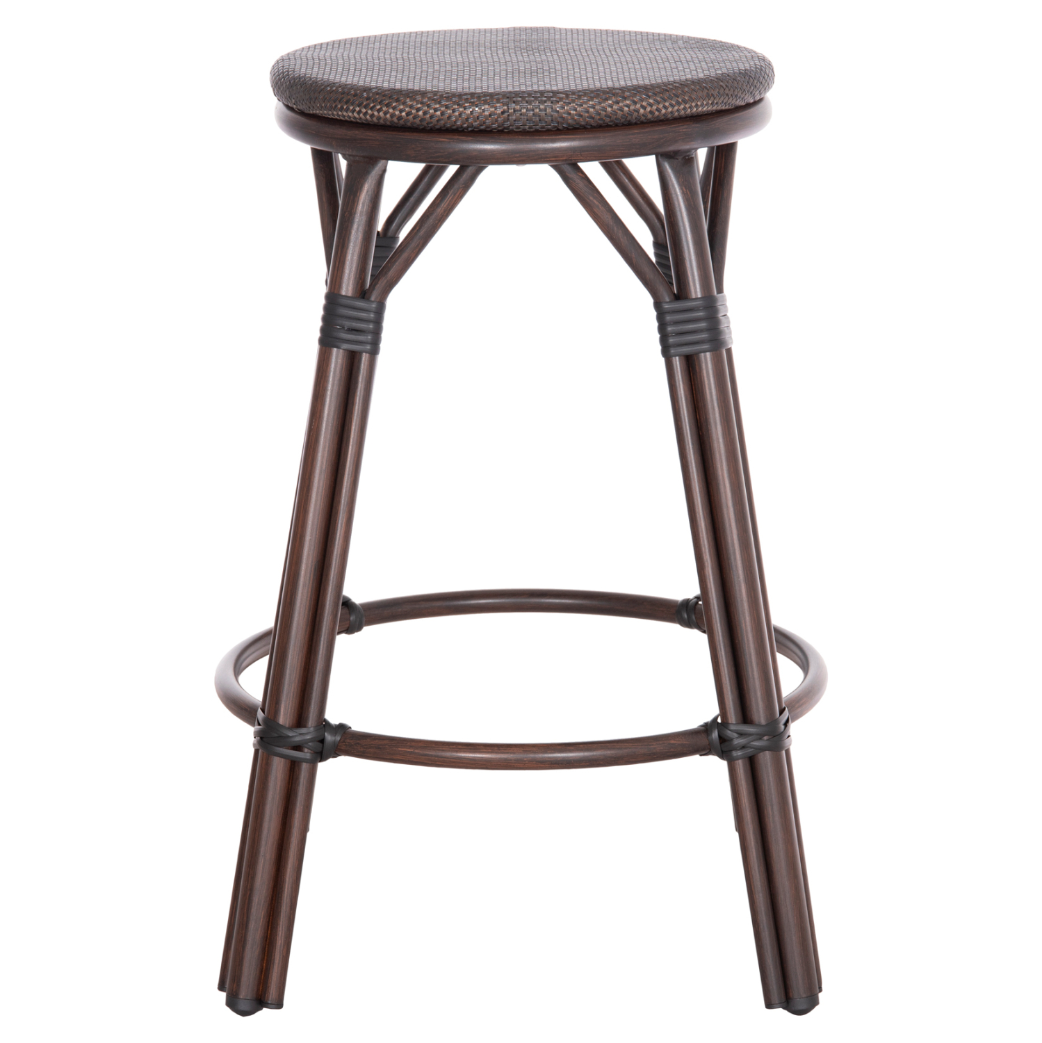 ΣΚΑΜΠΟ ΑΛΟΥΜΙΝΙΟΥ ΜΕΣ.ΥΨΟΥΣ CHINO HM6286.01 BAMBOO LOOK & TEXTILENE ΚΑΦΕ 43x43x65Υεκ - Image 4