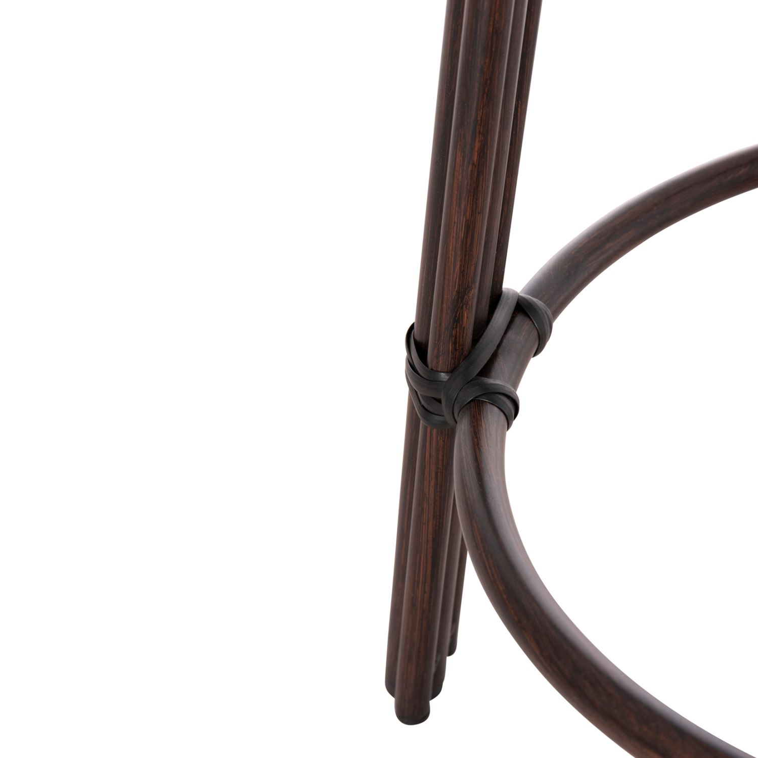 ΣΚΑΜΠΟ ΑΛΟΥΜΙΝΙΟΥ ΜΕΣ.ΥΨΟΥΣ CHINO HM6286.01 BAMBOO LOOK & TEXTILENE ΚΑΦΕ 43x43x65Υεκ - Image 8