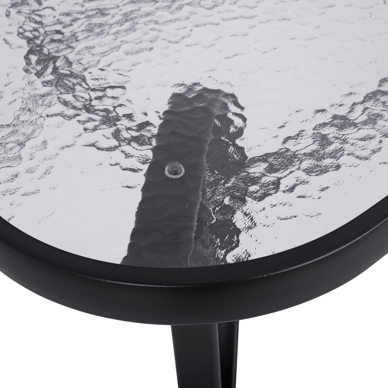 ΤΡΑΠΕΖΙ BRUNO 150X90Χ72Υεκ. ΜΕΤΑΛΛΙΚΟ ΜΑΥΡΟ ΜΕ ΓΥΑΛΙΝΗ ΕΠΙΦΑΝΕΙΑ HM5145.03 - Image 4