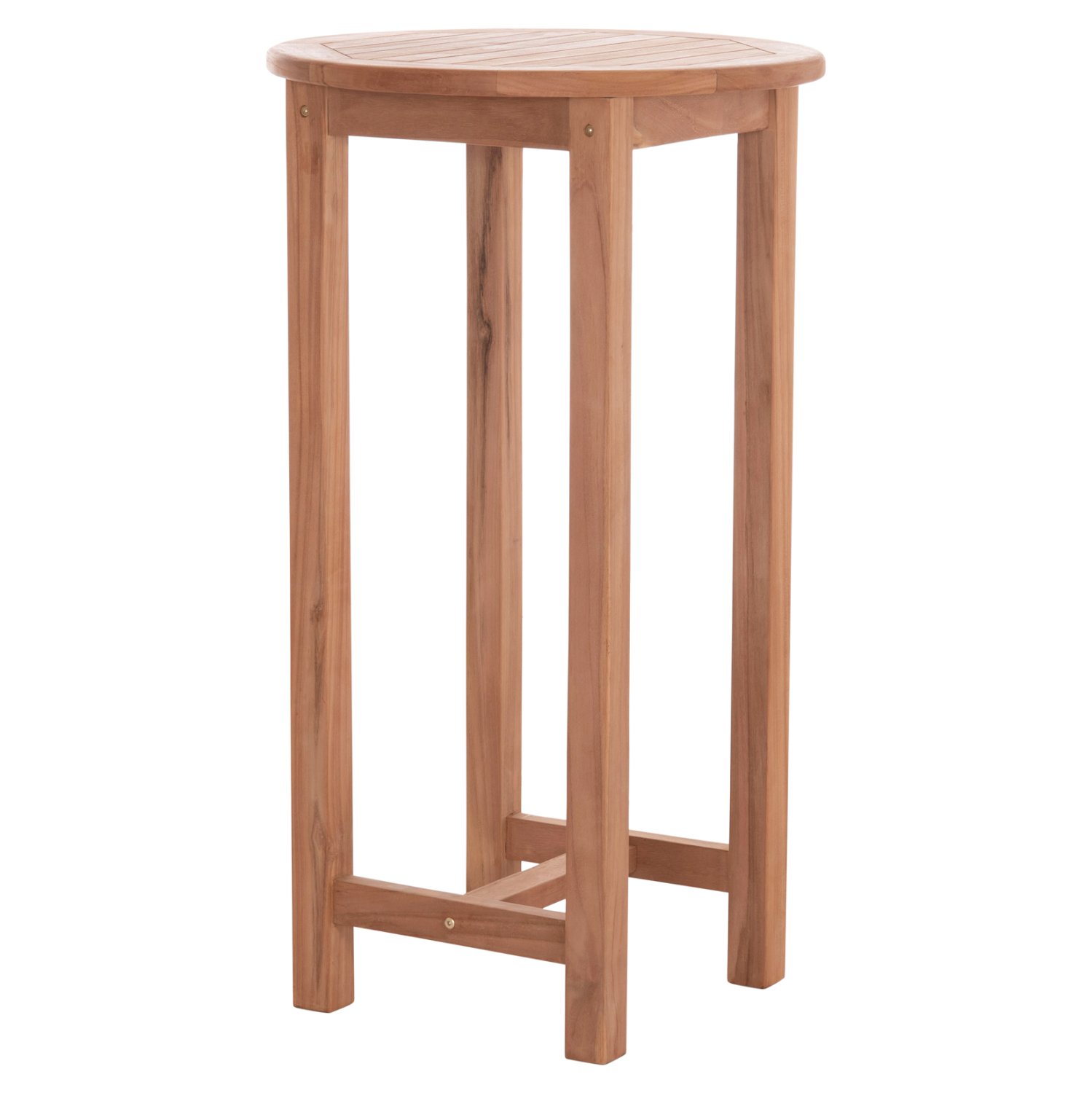 ΤΡΑΠΕΖΙ/ΣΤΑΝΤ ΜΠΑΡ ΣΤΡΟΓΓΥΛΟ PRESSCOT HM18114 ΞΥΛΟ TEAK--ΦΥΣΙΚΟ Φ60x105Υεκ. - Image 4