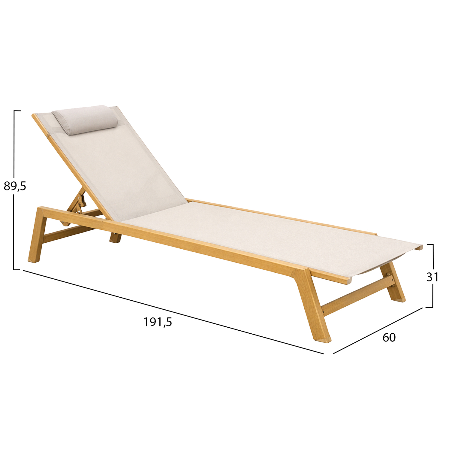 ΞΑΠΛΩΣΤΡΑ ΑΛΟΥΜΙΝΙΟΥ ΜΕ ΜΑΞΙΛΑΡΙ RABIA HM5982.05 HEAT TRANSFER & ΜΠΕΖ 188x60x30Υ - Image 2