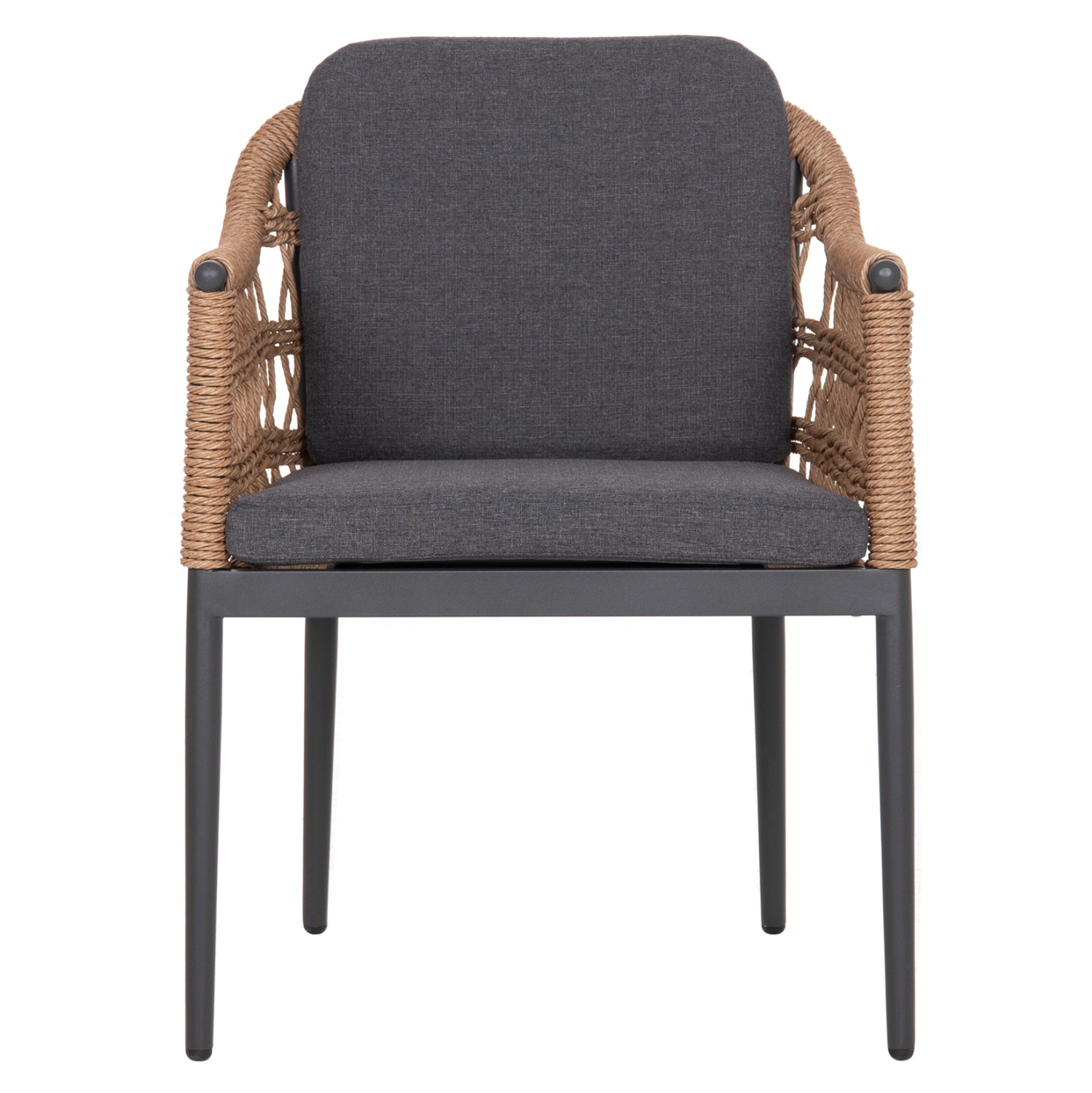ΠΟΛΥΘΡΟΝΑ BOXER HM6556.01 ΑΛΟΥΜΙΝΙΟ & OLEFIN ΓΚΡΙ-TWIST WICKER 58x60x80Yεκ - Image 3