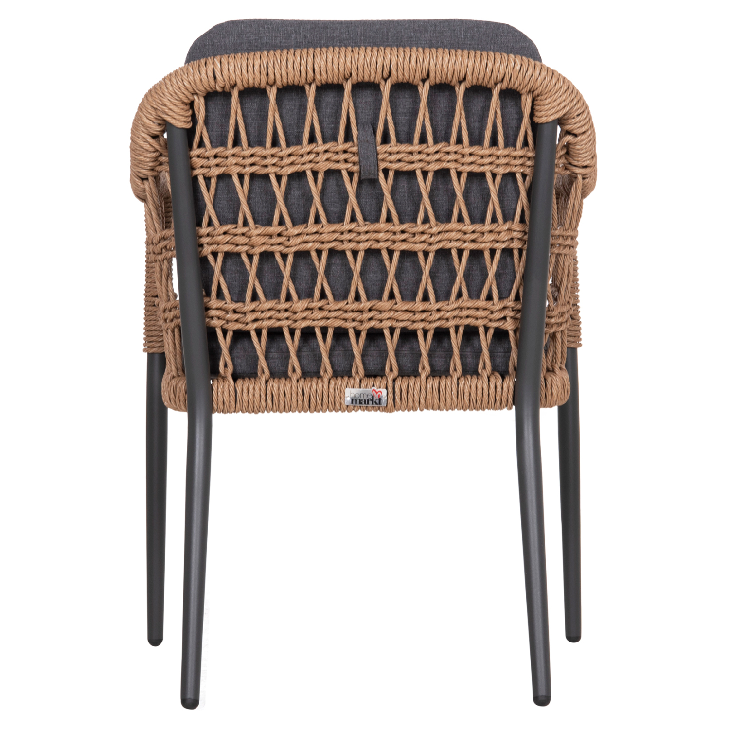 ΠΟΛΥΘΡΟΝΑ BOXER HM6556.01 ΑΛΟΥΜΙΝΙΟ & OLEFIN ΓΚΡΙ-TWIST WICKER 58x60x80Yεκ - Image 6