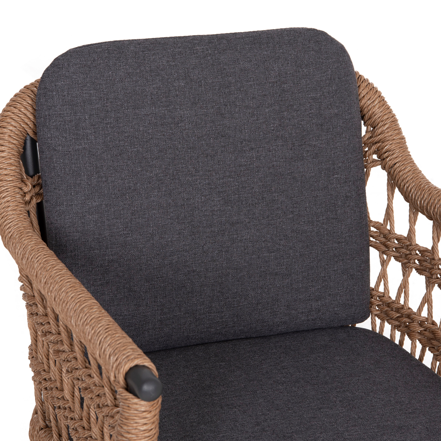 ΠΟΛΥΘΡΟΝΑ BOXER HM6556.01 ΑΛΟΥΜΙΝΙΟ & OLEFIN ΓΚΡΙ-TWIST WICKER 58x60x80Yεκ - Image 7