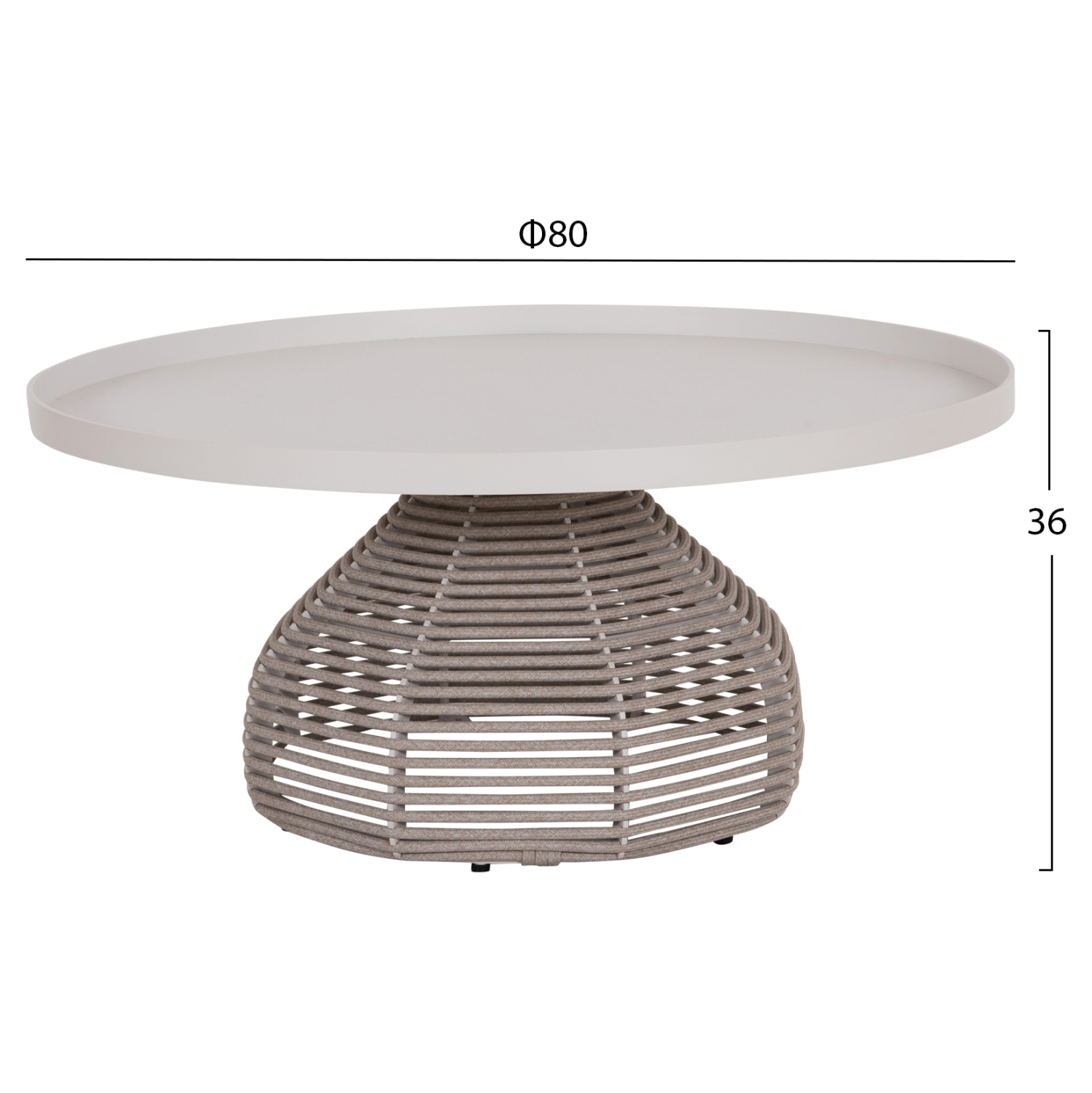 ΣΕΤ ΣΑΛΟΝΙ 5ΤΜΧ DRISCOLL ΗM6473.02 IVORY ΑΛΟΥΜΙΝΙΟ--ΜΠΕΖ ΣΧΟΙΝΙ & OLEFIN ΥΦΑΣΜΑ - Image 4