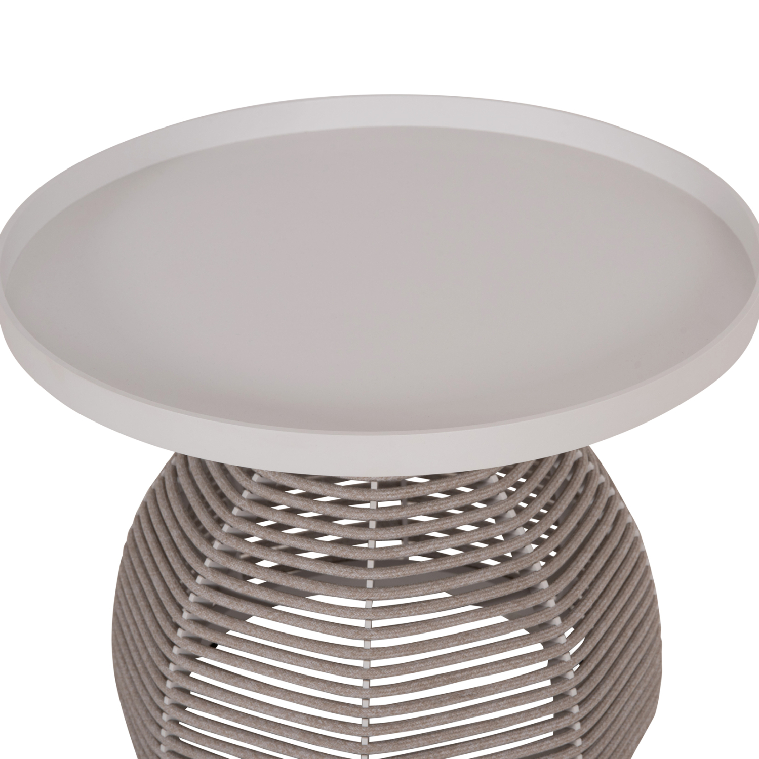 ΣΕΤ ΣΑΛΟΝΙ 5ΤΜΧ DRISCOLL ΗM6473.02 IVORY ΑΛΟΥΜΙΝΙΟ--ΜΠΕΖ ΣΧΟΙΝΙ & OLEFIN ΥΦΑΣΜΑ - Image 10