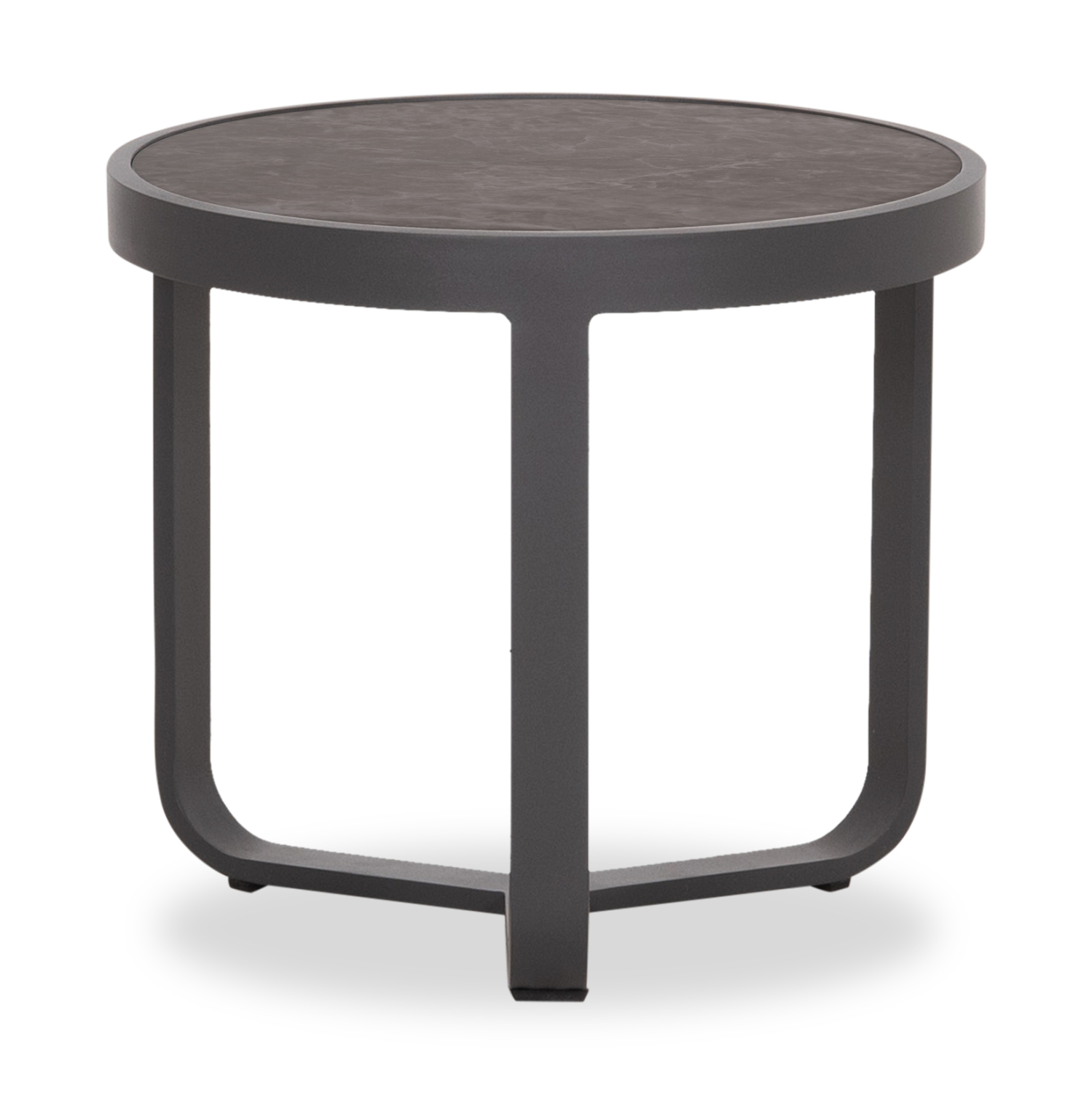ΤΡΑΠΕΖΑΚΙ ΑΛΟΥΜΙΝΙΟΥ DEVIOUS SM6440.01 ΑΝΘΡΑΚΙ--ΓΚΡΙ SINTERED STONE TOP Φ45x41Υεκ. - Image 3