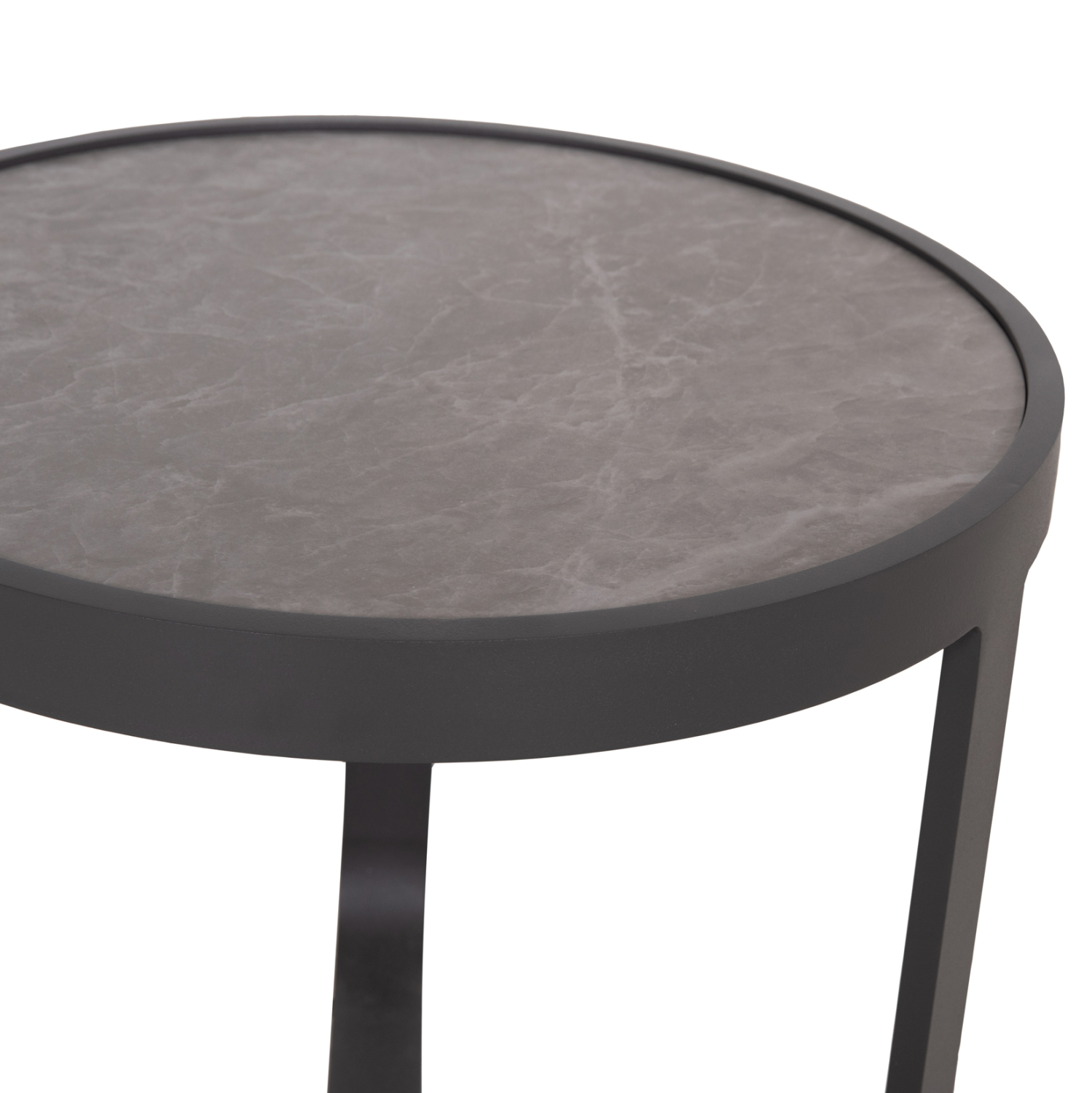 ΤΡΑΠΕΖΑΚΙ ΑΛΟΥΜΙΝΙΟΥ DEVIOUS SM6440.01 ΑΝΘΡΑΚΙ--ΓΚΡΙ SINTERED STONE TOP Φ45x41Υεκ. - Image 7