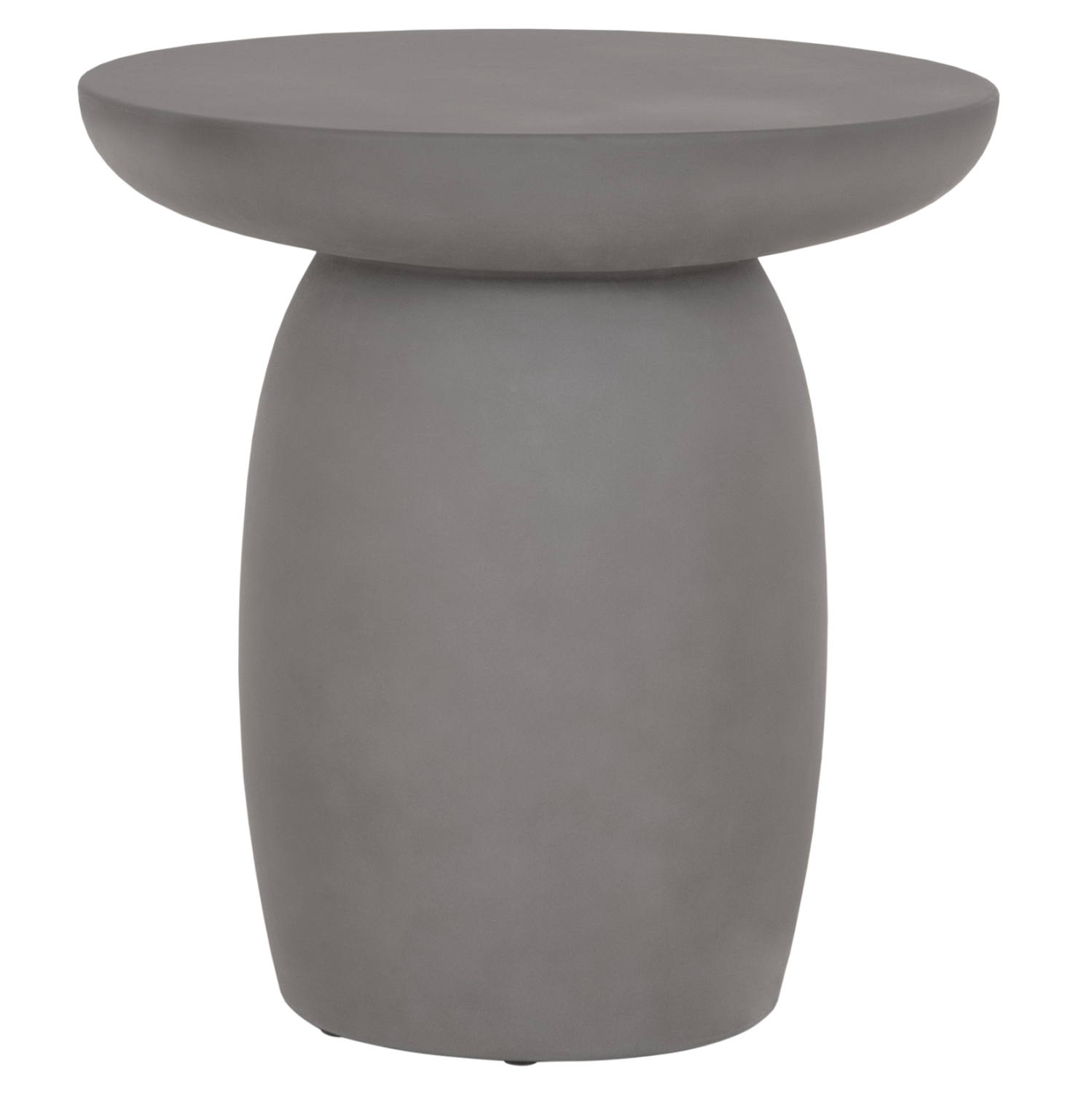 ΤΡΑΠΕΖΙ ΒΟΗΘΗΤΙΚΟ FIBER CEMENT ΣΤΡΟΓΓΥΛΟ HIKARI HM6593.01 ΓΚΡΙ Φ46x48Υεκ. - Image 3