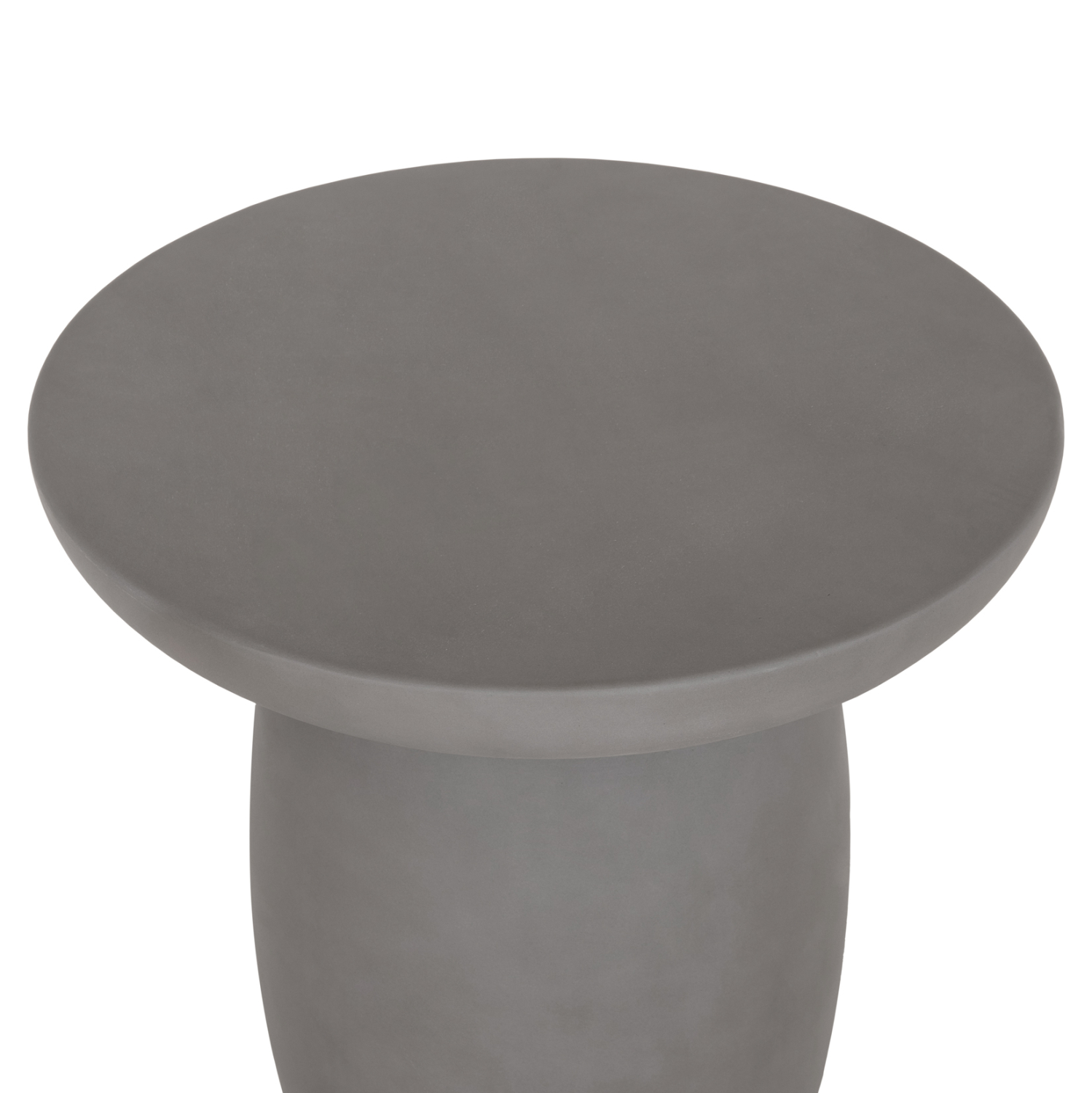 ΤΡΑΠΕΖΙ ΒΟΗΘΗΤΙΚΟ FIBER CEMENT ΣΤΡΟΓΓΥΛΟ HIKARI HM6593.01 ΓΚΡΙ Φ46x48Υεκ. - Image 5