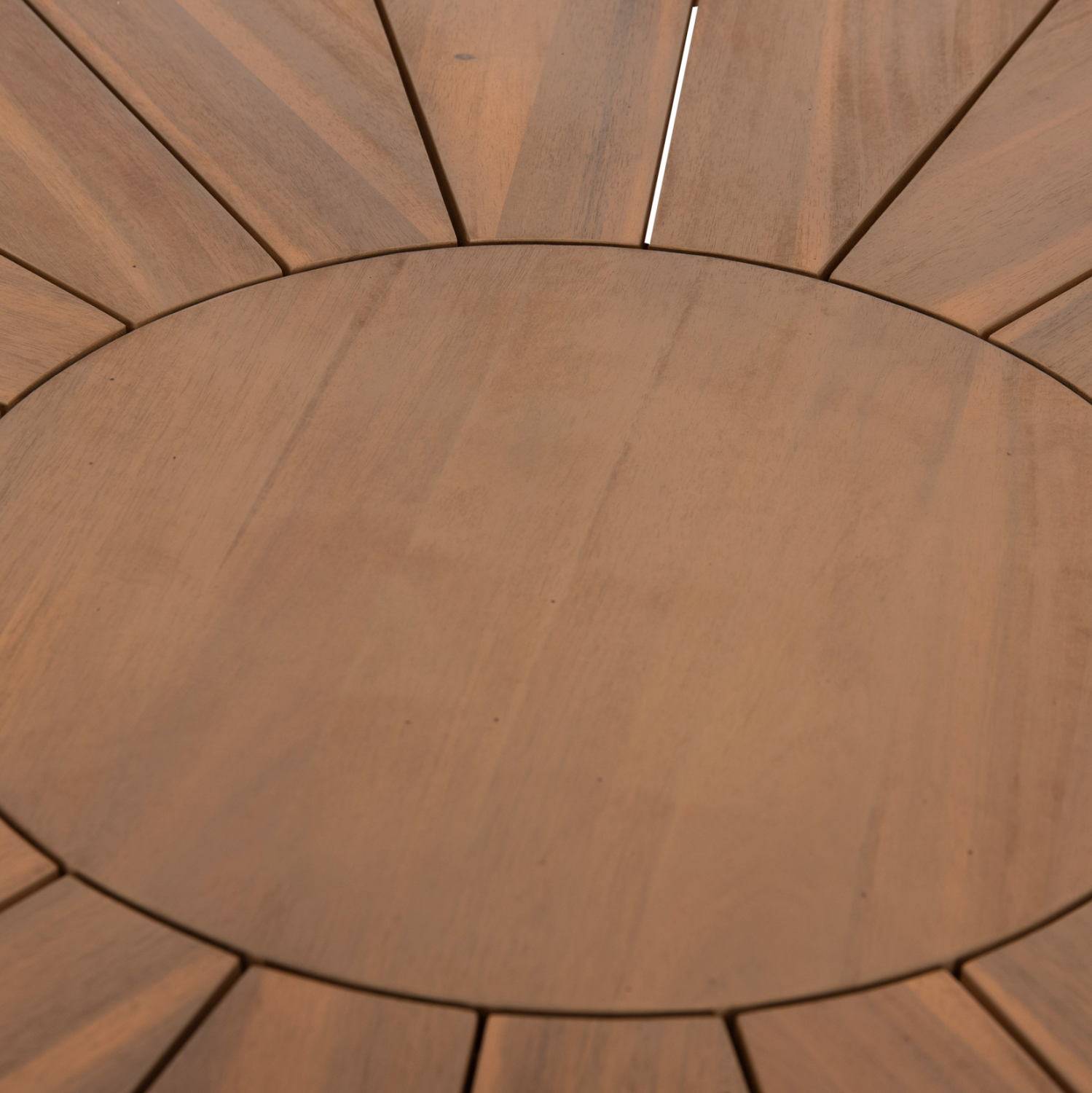 ΤΡΑΠΕΖΙ ΤΡΑΠΕΖΑΡΙΑΣ ΣΤΡΟΓΓΥΛΟ CORTEN HM6443 ΞΥΛΟ ΑΚΑΚΙΑΣ ΣΕ ΦΥΣΙΚΟ Φ140x76Υεκ. - Image 7