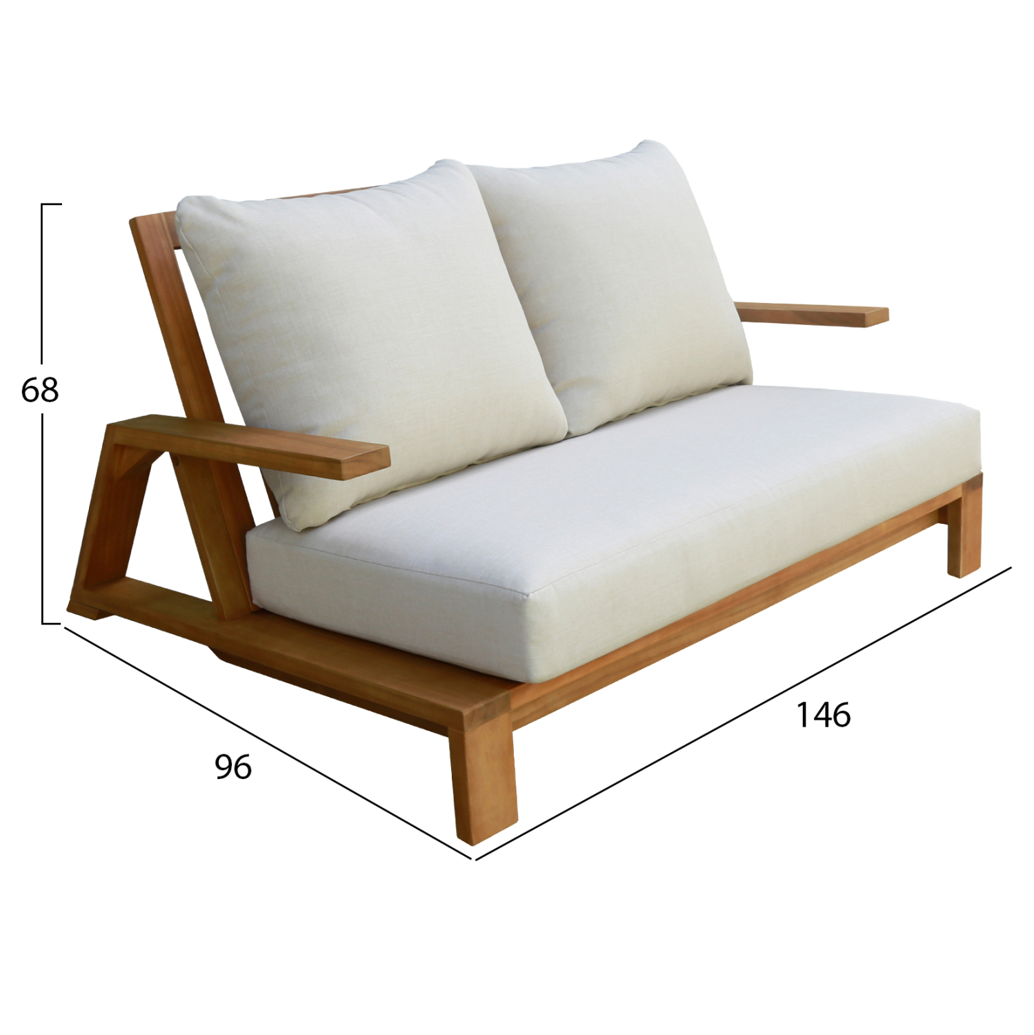 ΣΕΤ ΣΑΛΟΝΙ LOUNGE 4ΤΜΧ MIREX HM6521 ΞΥΛΟ ΑΚΑΚΙΑΣ--ΠΟΛΥΕΣΤΕΡΙΚΑ ΜΑΞΙΛΑΡΙΑ ΕΚΡΟΥ - Image 2