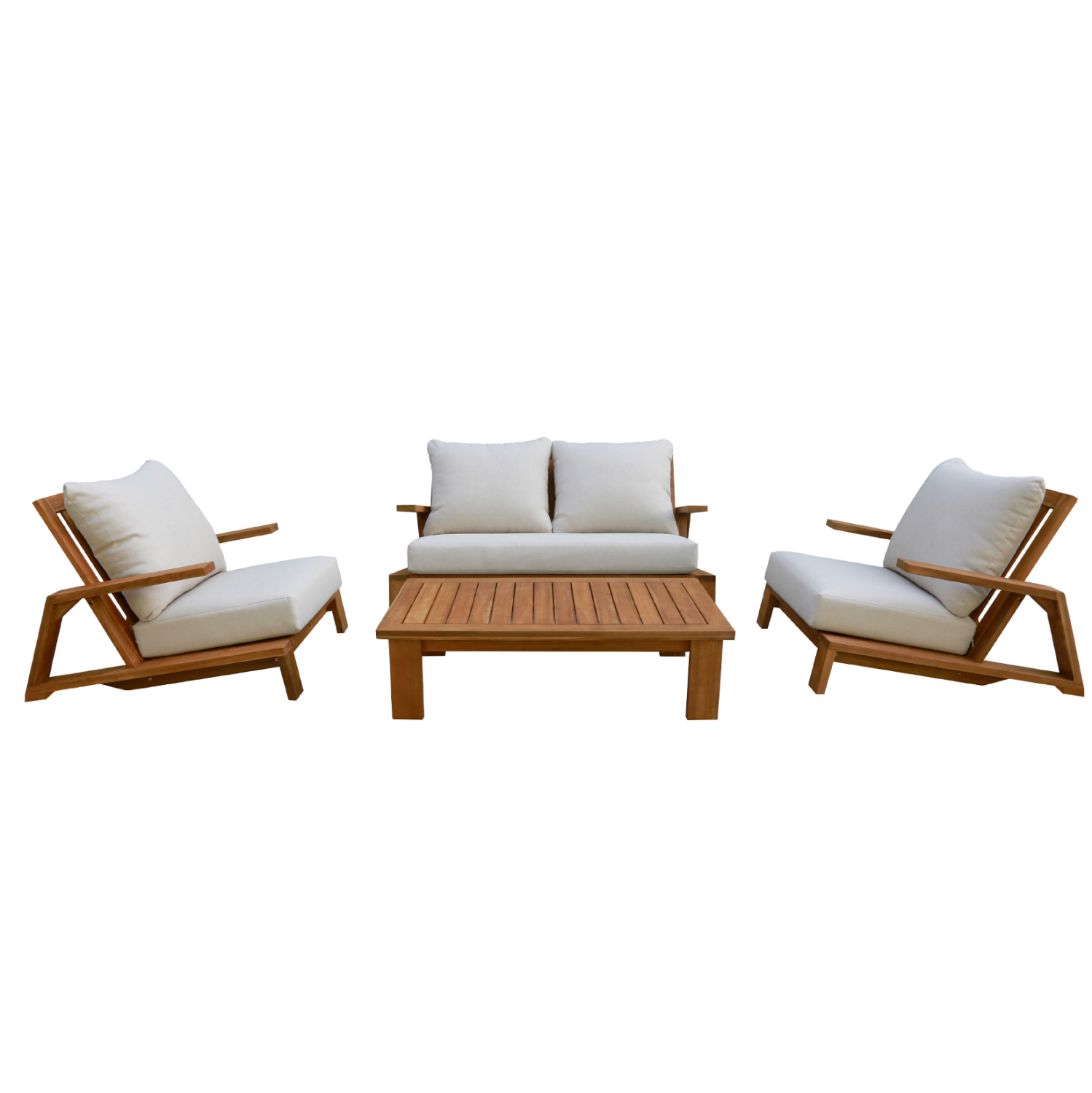 ΣΕΤ ΣΑΛΟΝΙ LOUNGE 4ΤΜΧ MIREX HM6521 ΞΥΛΟ ΑΚΑΚΙΑΣ--ΠΟΛΥΕΣΤΕΡΙΚΑ ΜΑΞΙΛΑΡΙΑ ΕΚΡΟΥ - Image 5