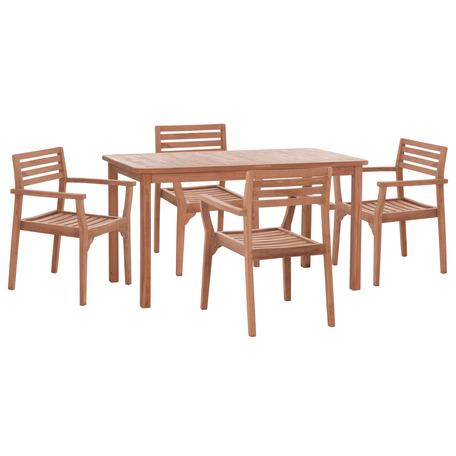 ΣΕΤ ΤΡΑΠΕΖΑΡΙΑΣ ΕΞ.ΧΩΡΟΥ 5ΤΜΧ ERMIONI HM10927 ΞΥΛΟ TEAK ΣΕ ΦΥΣΙΚΟ