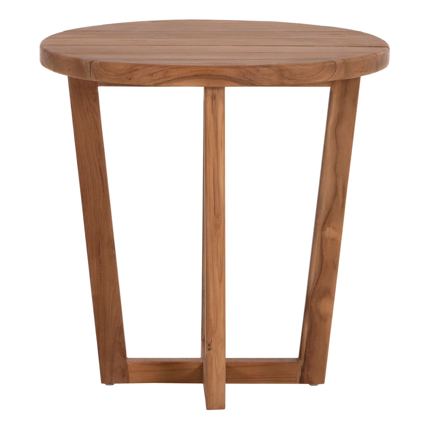 ΤΡΑΠΕΖΙ ΜΕΣΗΣ ΣΤΡΟΓΓΥΛΟ KOLIN HM6650 ΞΥΛΟ TEAK ΦΥΣΙΚΟ Φ65x65Υεκ. - Image 3