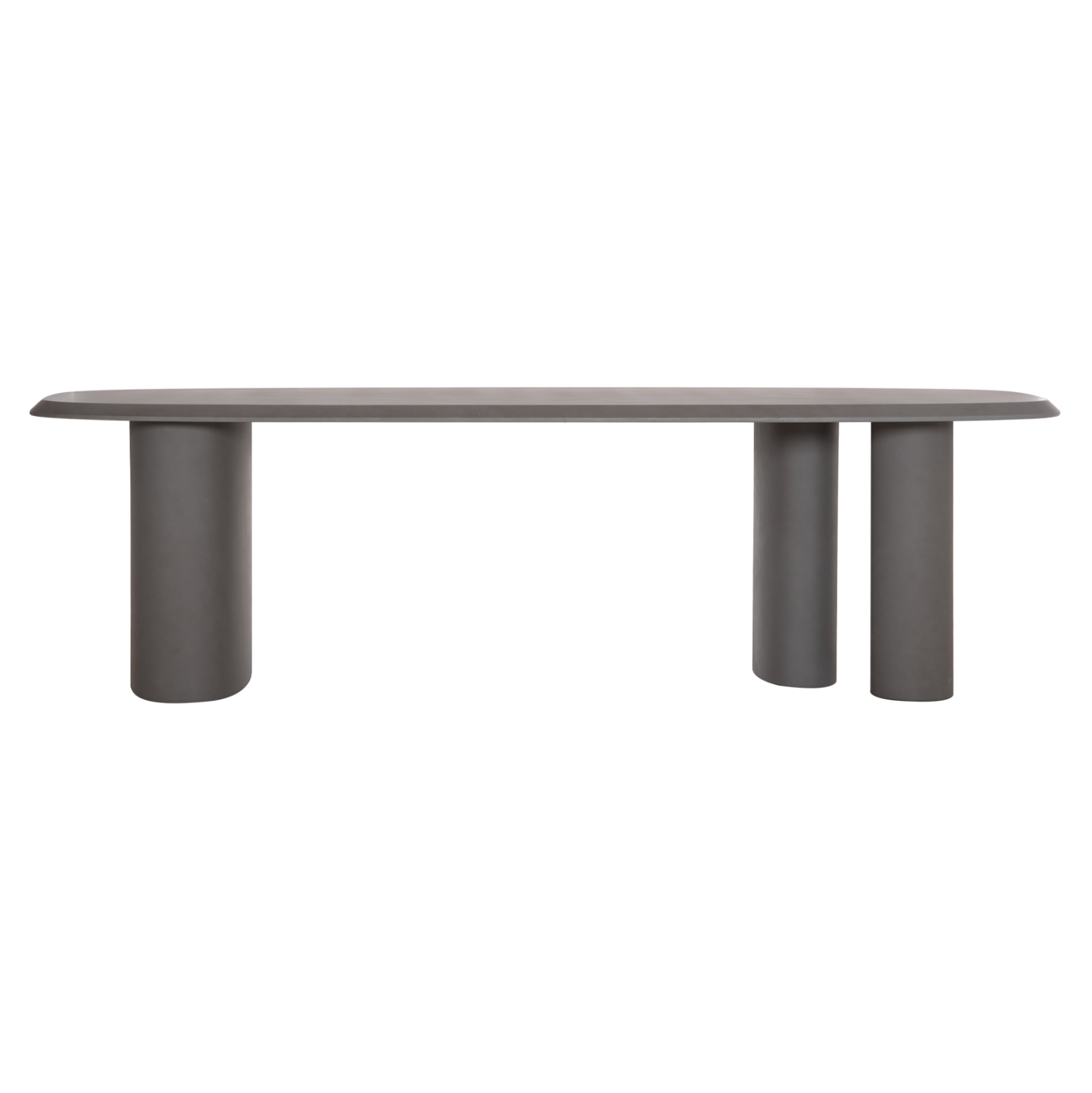 ΤΡΑΠΕΖΙ ΤΡΑΠΕΖΑΡΙΑΣ FIBER CEMENT ΟΒΑΛ GLEN HM6598.01 ΓΚΡΙ 260x95x75Υεκ - Image 3