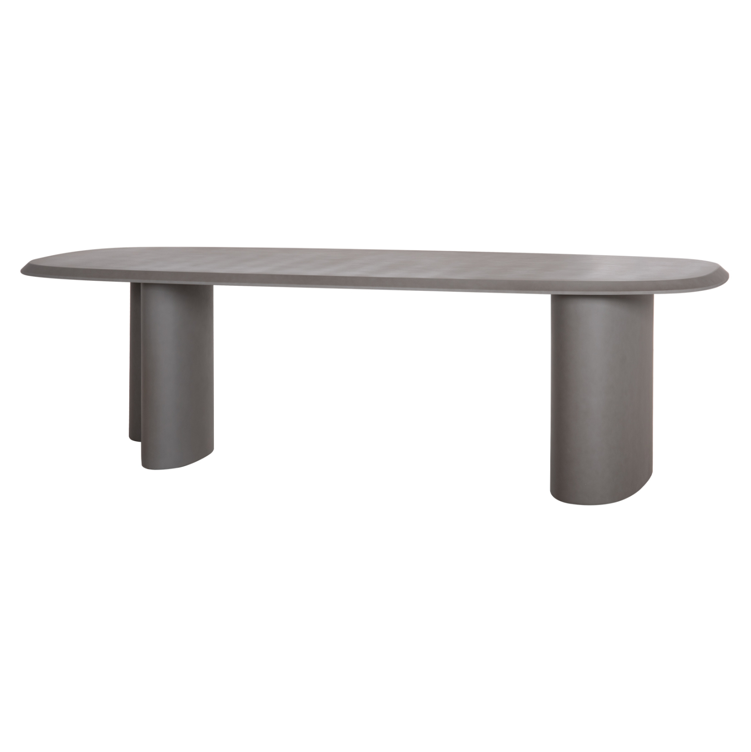 ΤΡΑΠΕΖΙ ΤΡΑΠΕΖΑΡΙΑΣ FIBER CEMENT ΟΒΑΛ GLEN HM6598.01 ΓΚΡΙ 260x95x75Υεκ - Image 5