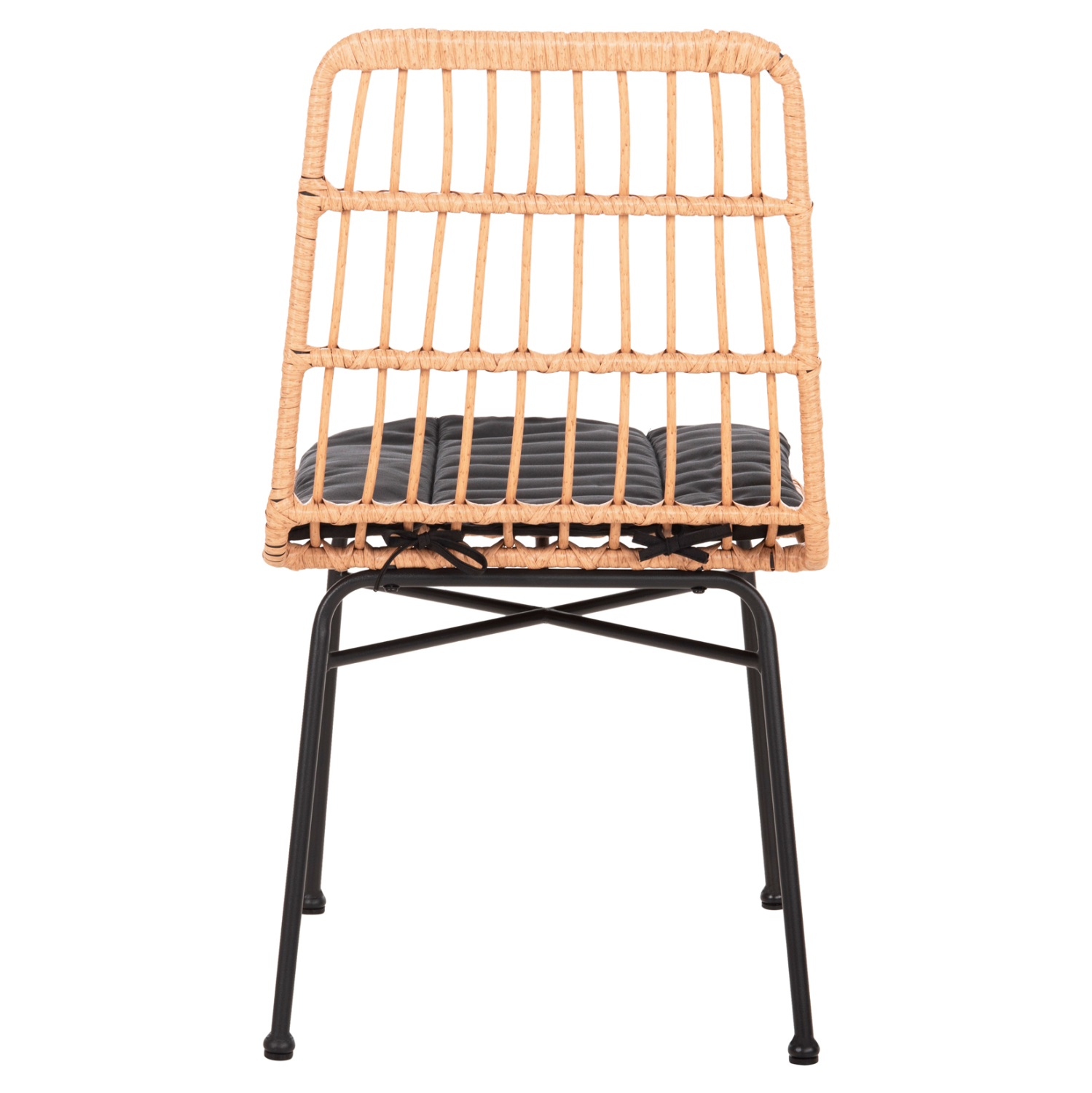 ΚΑΡΕΚΛΑ ALLEGRA HM5705.11 ΜΑΥΡΗ ΜΕΤΑΛΛΙΚΗ ΜΕ ΜΑΞΙΛΑΡΙ-WICKER ΜΠΕΖ 46,5x50x85Υεκ. - Image 6