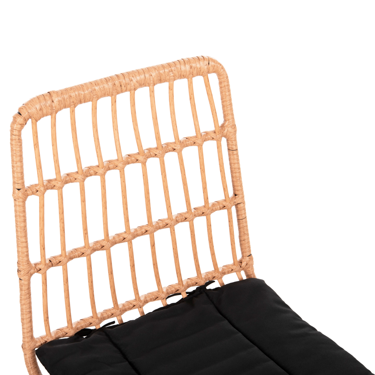ΚΑΡΕΚΛΑ ALLEGRA HM5705.11 ΜΑΥΡΗ ΜΕΤΑΛΛΙΚΗ ΜΕ ΜΑΞΙΛΑΡΙ-WICKER ΜΠΕΖ 46,5x50x85Υεκ. - Image 7