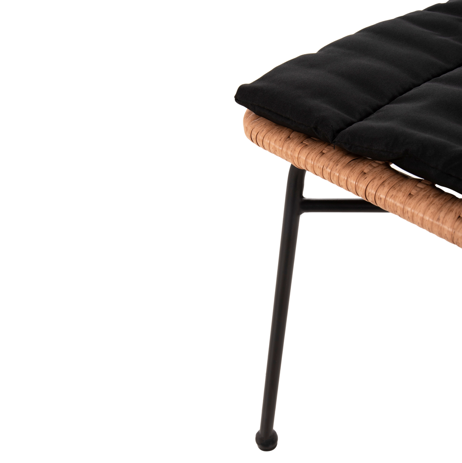 ΚΑΡΕΚΛΑ ALLEGRA HM5705.11 ΜΑΥΡΗ ΜΕΤΑΛΛΙΚΗ ΜΕ ΜΑΞΙΛΑΡΙ-WICKER ΜΠΕΖ 46,5x50x85Υεκ. - Image 10