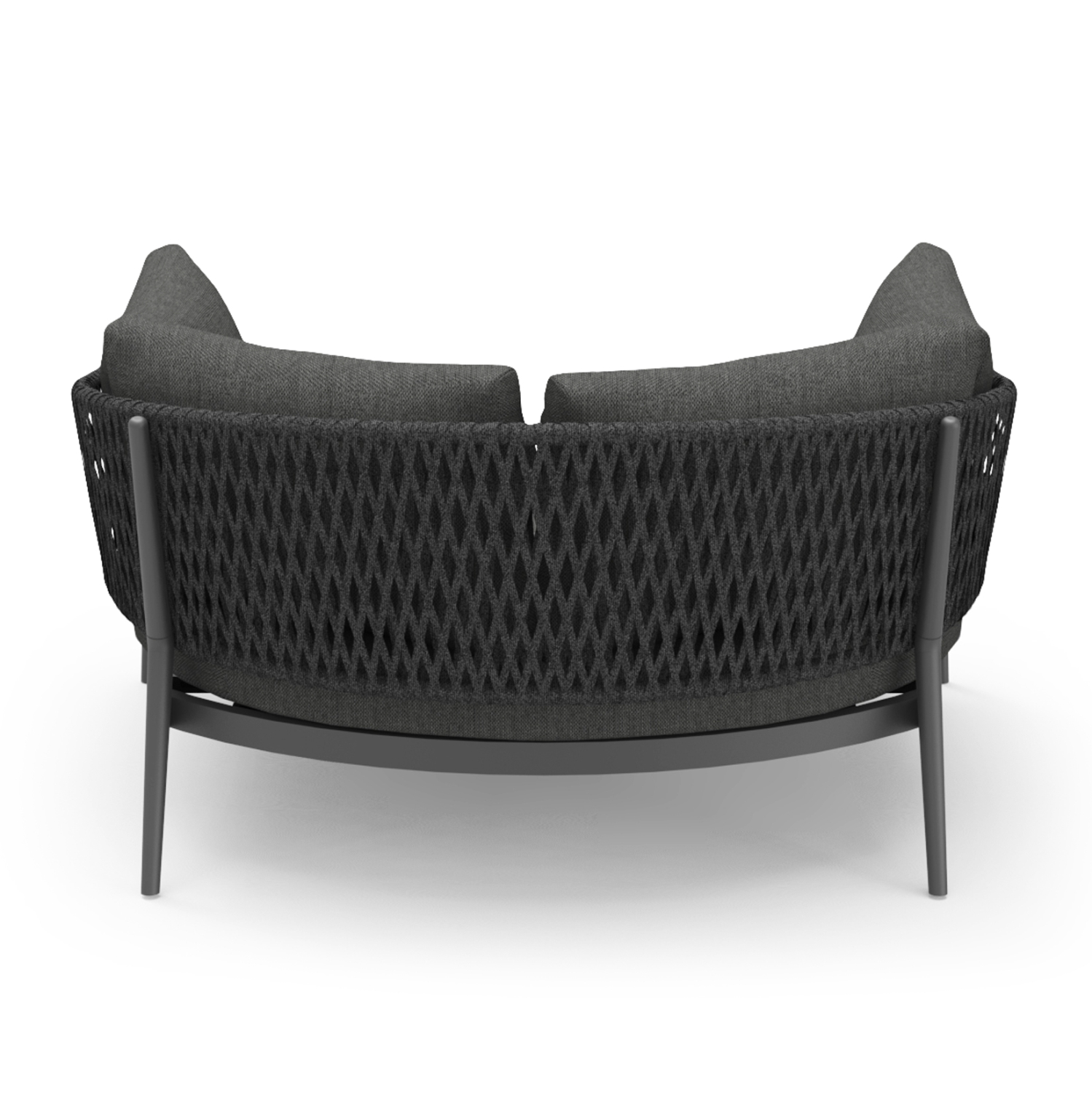 DAYBED 2ΘΕΣΙΟ ΣΕΙΡΑ CAMELLIA HM6217.01 ΣΚΟΥΡΟ ΓΚΡΙ ΑΛΟΥΜΙΝΙΟ-P.E.ΣΧΟΙΝΙ-OLEFIN 164x144x70Υεκ. - Image 7