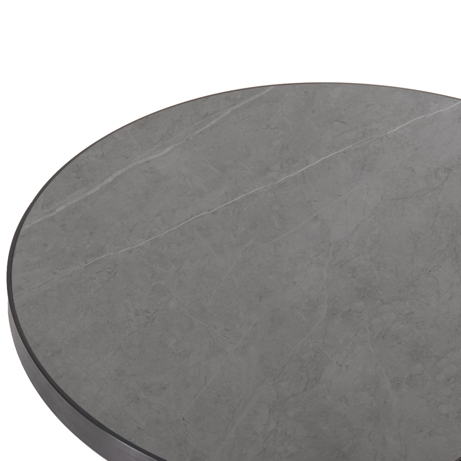 ΕΠΙΦΑΝΕΙΑ ΤΡΑΠΕΖΙΟΥ SINTERED STONE HM6653.05 GREY MARBLE--ΠΛΑΙΣΙΟ ALU ΓΚΡΙ Φ70εκ. - Image 6