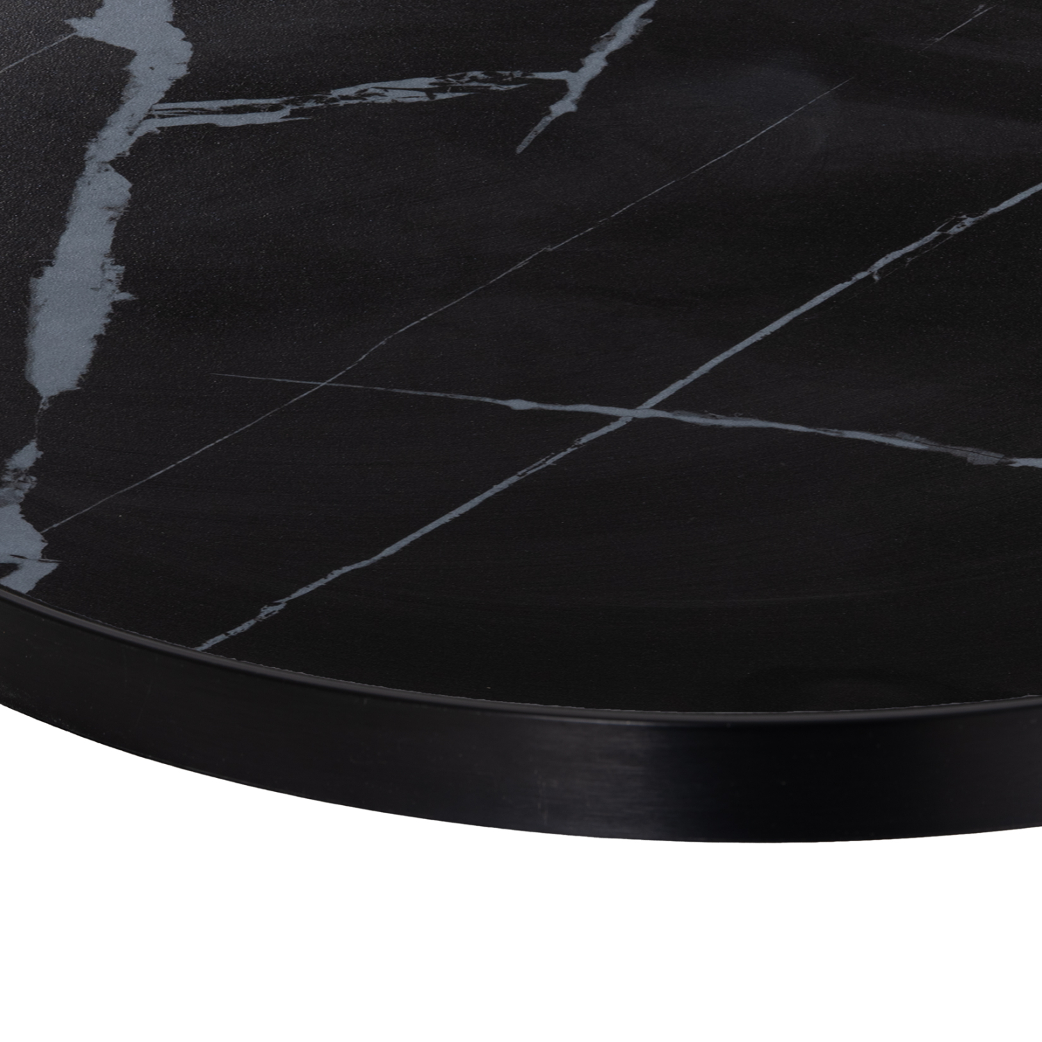 ΕΠΙΦΑΝΕΙΑ ΤΡΑΠΕΖΙΟΥ SINTERED STONE HM6653.03 BLACK MARBLE--ΠΛΑΙΣΙΟ ALU ΜΑΥΡΟ Φ70εκ. - Image 7