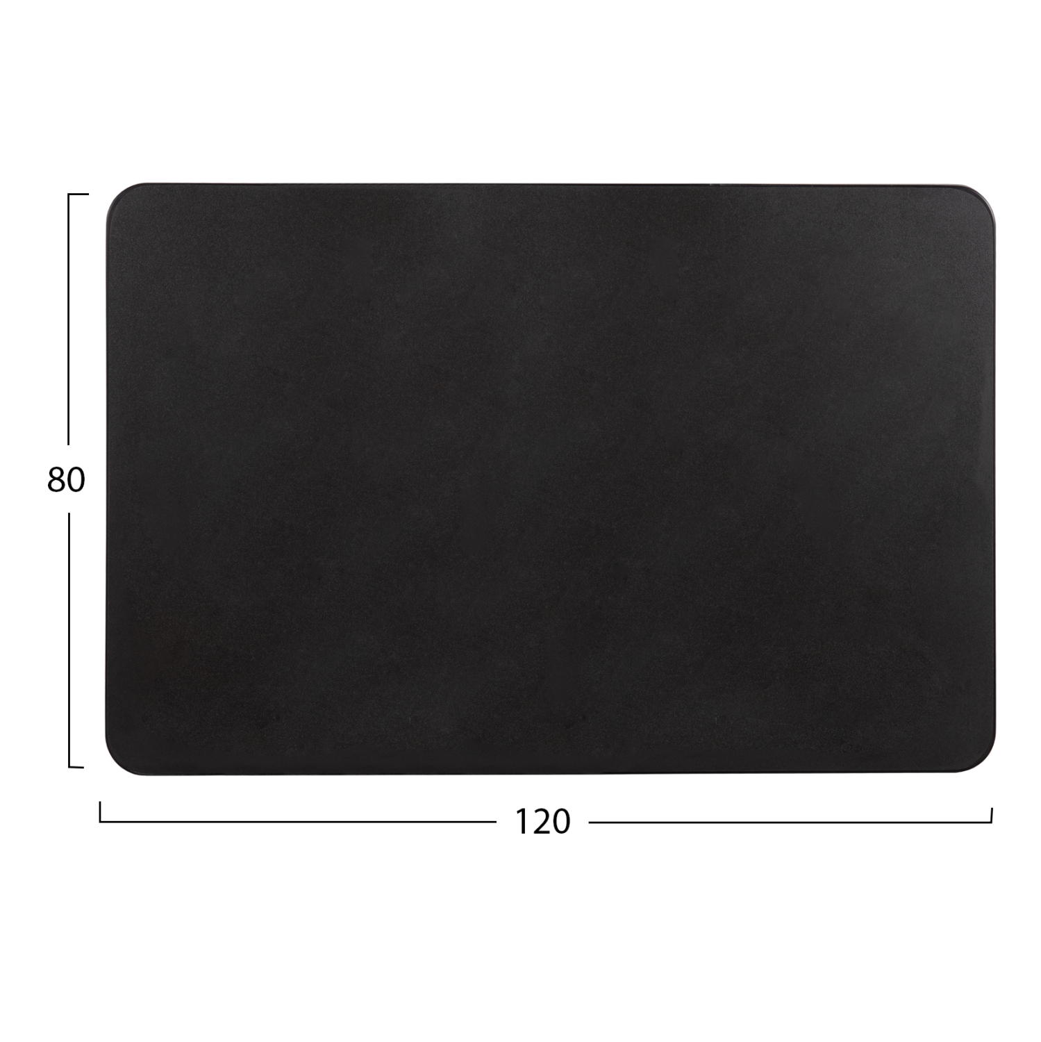 ΕΠΙΦΑΝΕΙΑ ΤΡΑΠΕΖΙΟΥ SINTERED STONE HM6656.01 ΜΑΥΡΗ ΜΕ ΠΛΑΙΣΙΟ ALU ΜΑΥΡΟ 120x80εκ. - Image 2