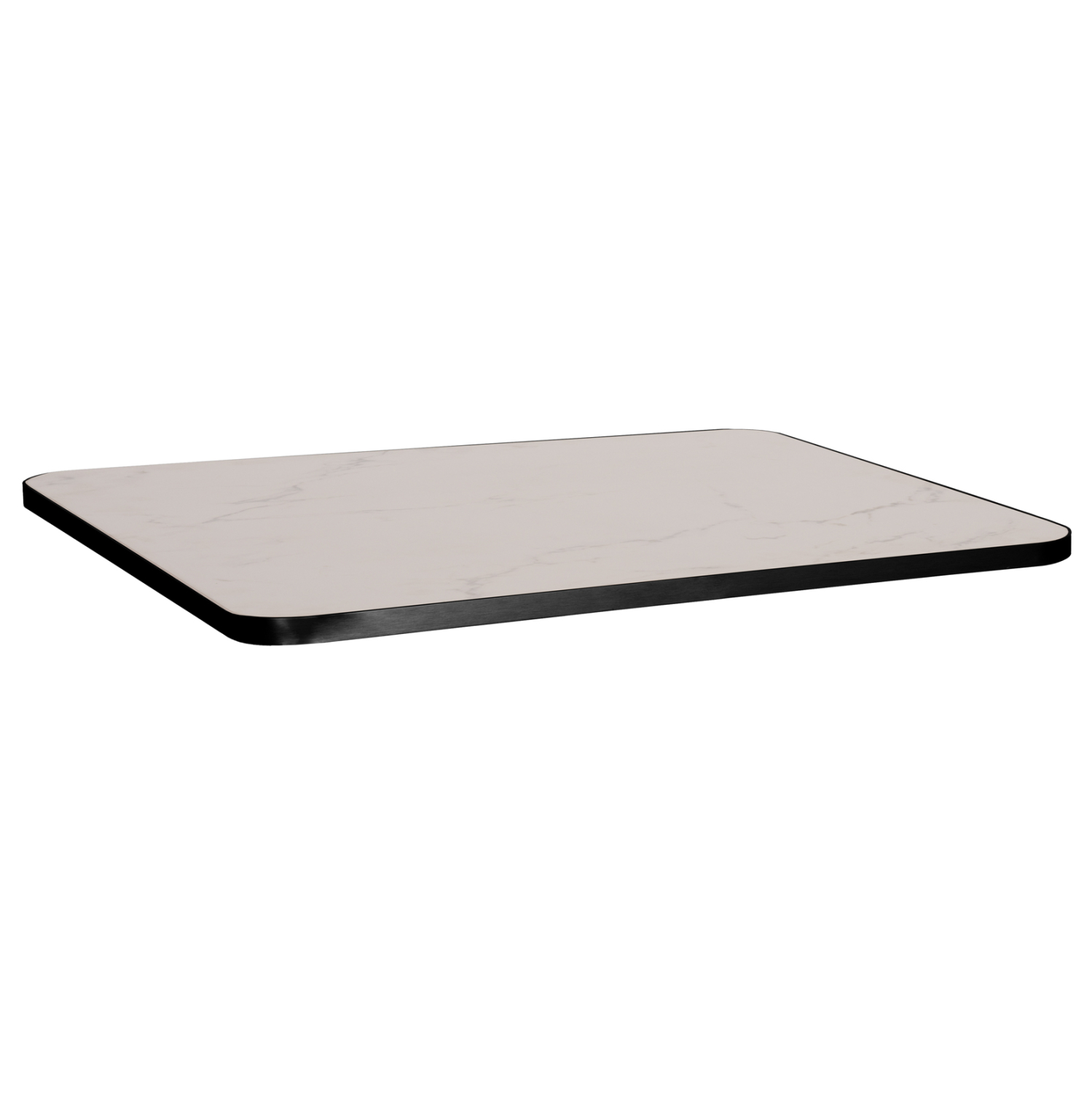 ΕΠΙΦΑΝΕΙΑ ΤΡΑΠΕΖΙΟΥ SINTERED STONE HM6656.02 WHITE MARBLE-ΠΛΑΙΣΙΟ ALU ΜΑΥΡΟ 120x80εκ.