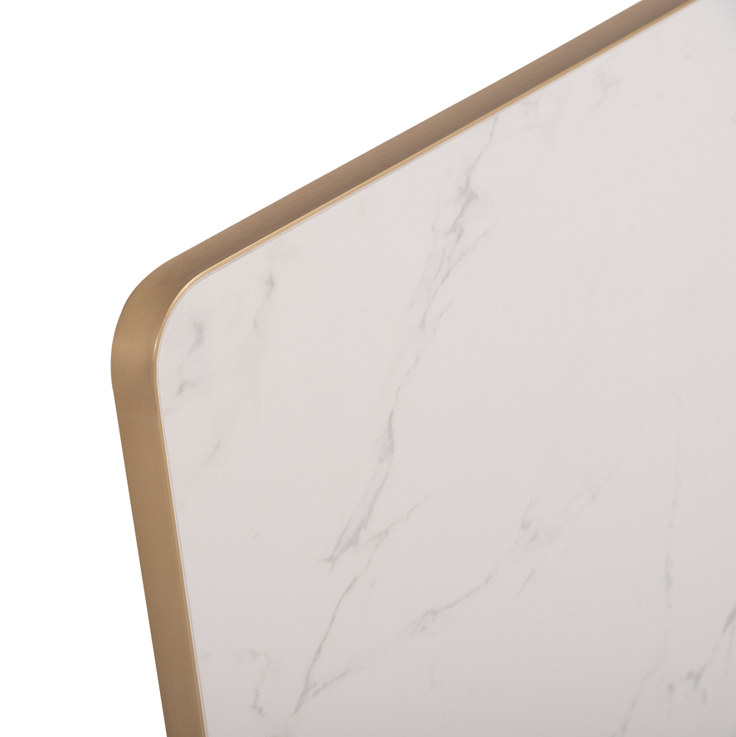 ΕΠΙΦΑΝΕΙΑ ΤΡΑΠΕΖΙΟΥ SINTERED STONE HM6656.12 WHITE MARBLE-ΠΛΑΙΣΙΟ ALU ΧΡΥΣΟ 120x80εκ. - Image 3