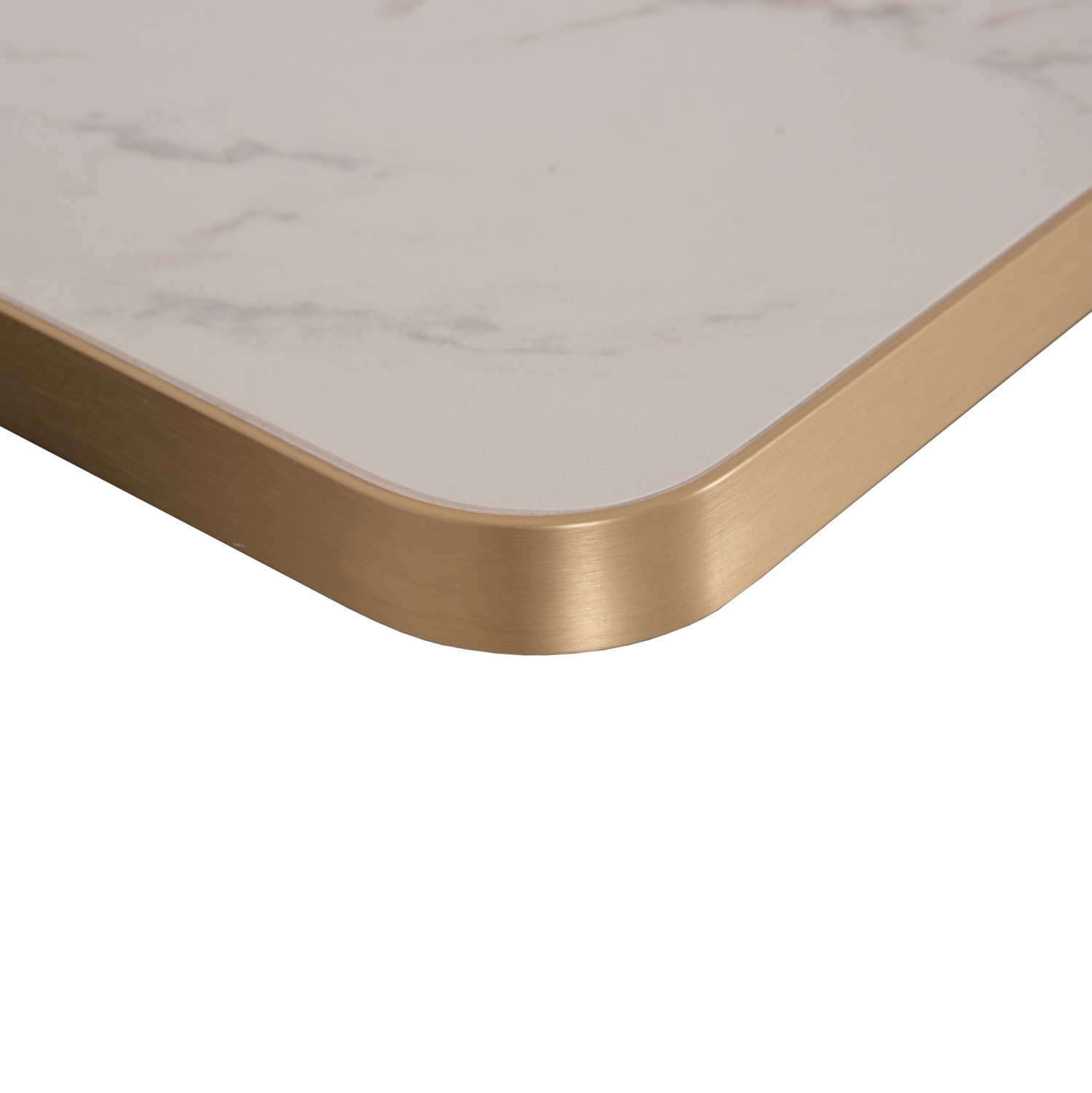 ΕΠΙΦΑΝΕΙΑ ΤΡΑΠΕΖΙΟΥ SINTERED STONE HM6656.12 WHITE MARBLE-ΠΛΑΙΣΙΟ ALU ΧΡΥΣΟ 120x80εκ. - Image 4