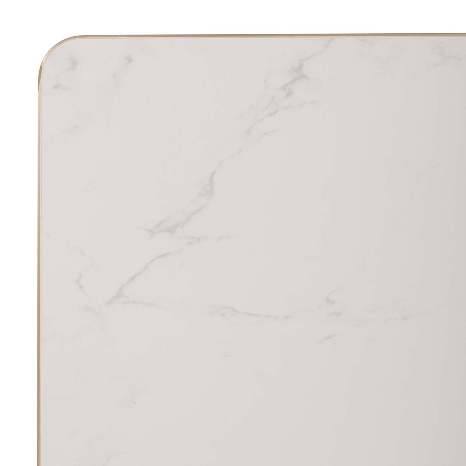 ΕΠΙΦΑΝΕΙΑ ΤΡΑΠΕΖΙΟΥ SINTERED STONE HM6656.12 WHITE MARBLE-ΠΛΑΙΣΙΟ ALU ΧΡΥΣΟ 120x80εκ. - Image 5