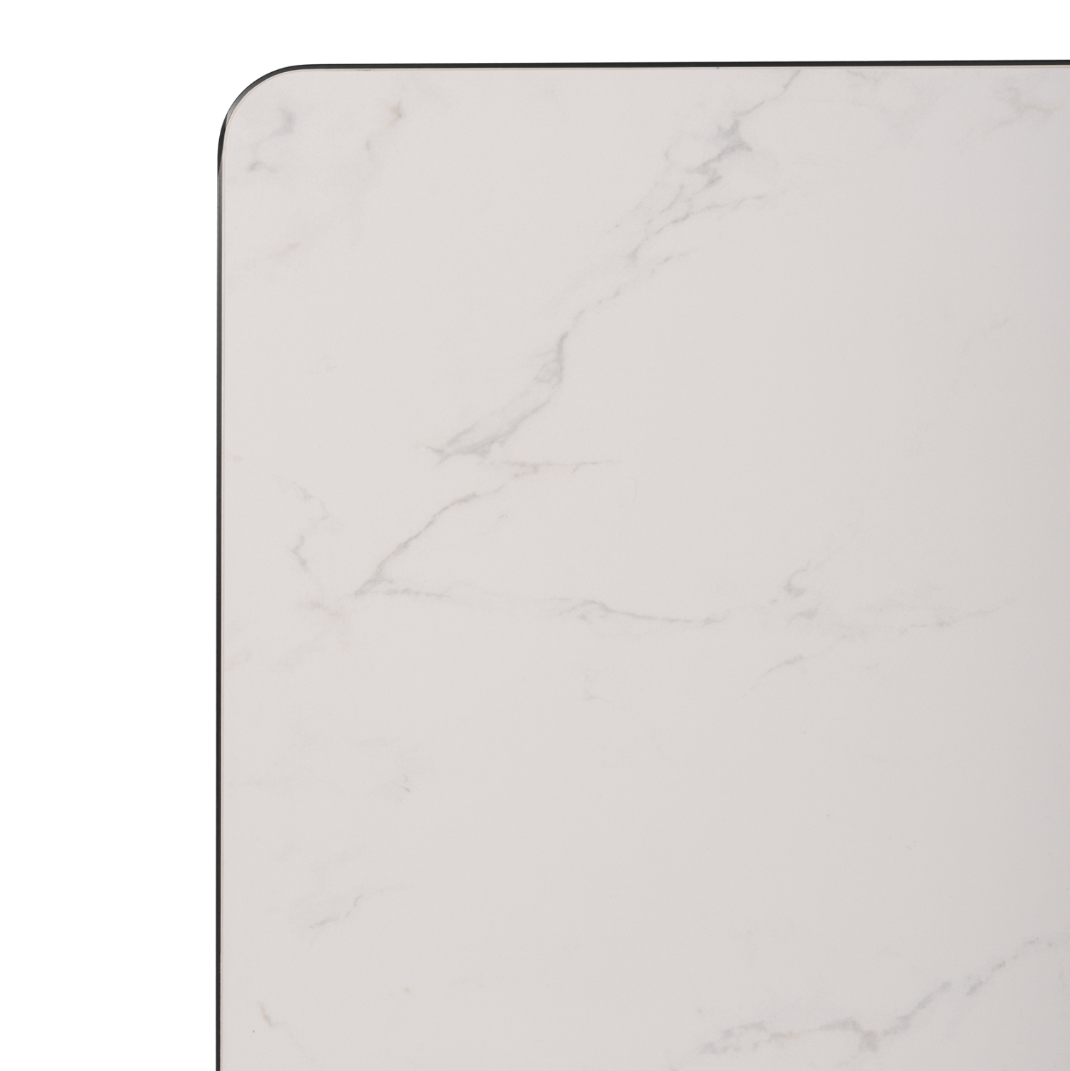ΕΠΙΦΑΝΕΙΑ ΤΡΑΠΕΖΙΟΥ SINTERED STONE HM6656.02 WHITE MARBLE-ΠΛΑΙΣΙΟ ALU ΜΑΥΡΟ 120x80εκ. - Image 5