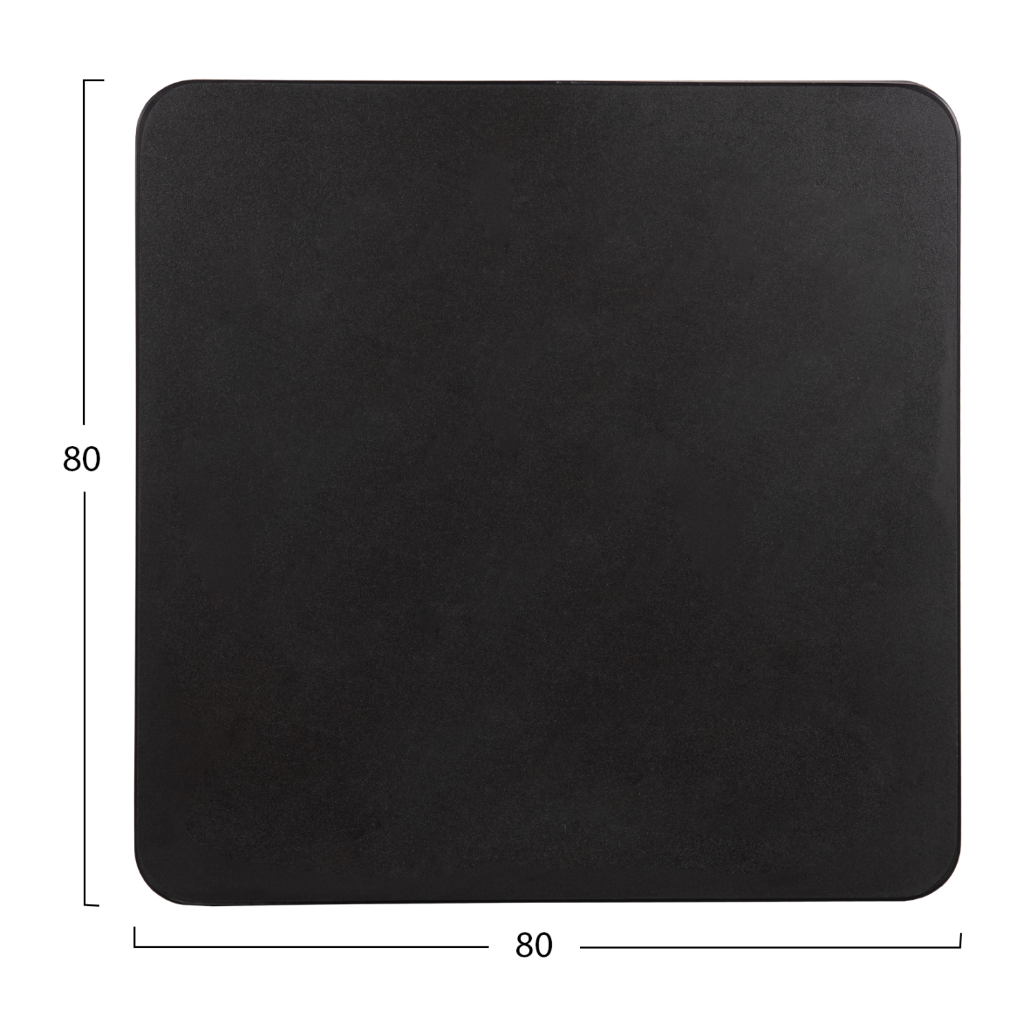 ΕΠΙΦΑΝΕΙΑ ΤΡΑΠΕΖΙΟΥ SINTERED STONE ΤΕΤΡΑΓΩΝΗ HM6655.01 ΜΑΥΡΗ ΜΕ ΠΛΑΙΣΙΟ ALU ΜΑΥΡΟ 80x80εκ. - Image 2