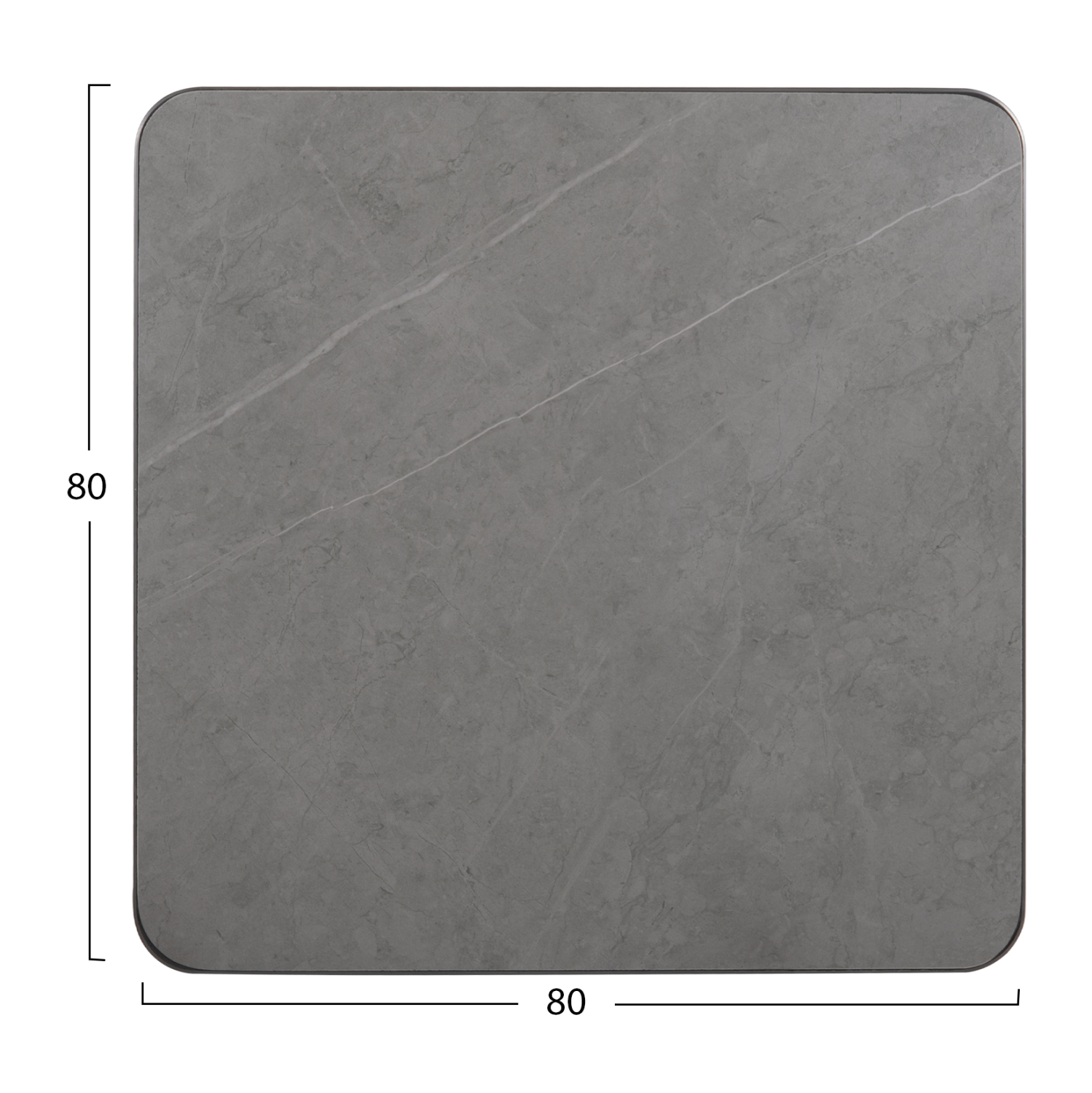 ΕΠΙΦΑΝΕΙΑ ΤΡΑΠΕΖΙΟΥ SINTERED STONE HM6655.05 GREY MARBLE--ΠΛΑΙΣΙΟ ALU ΓΚΡΙ 80x80εκ. - Image 2