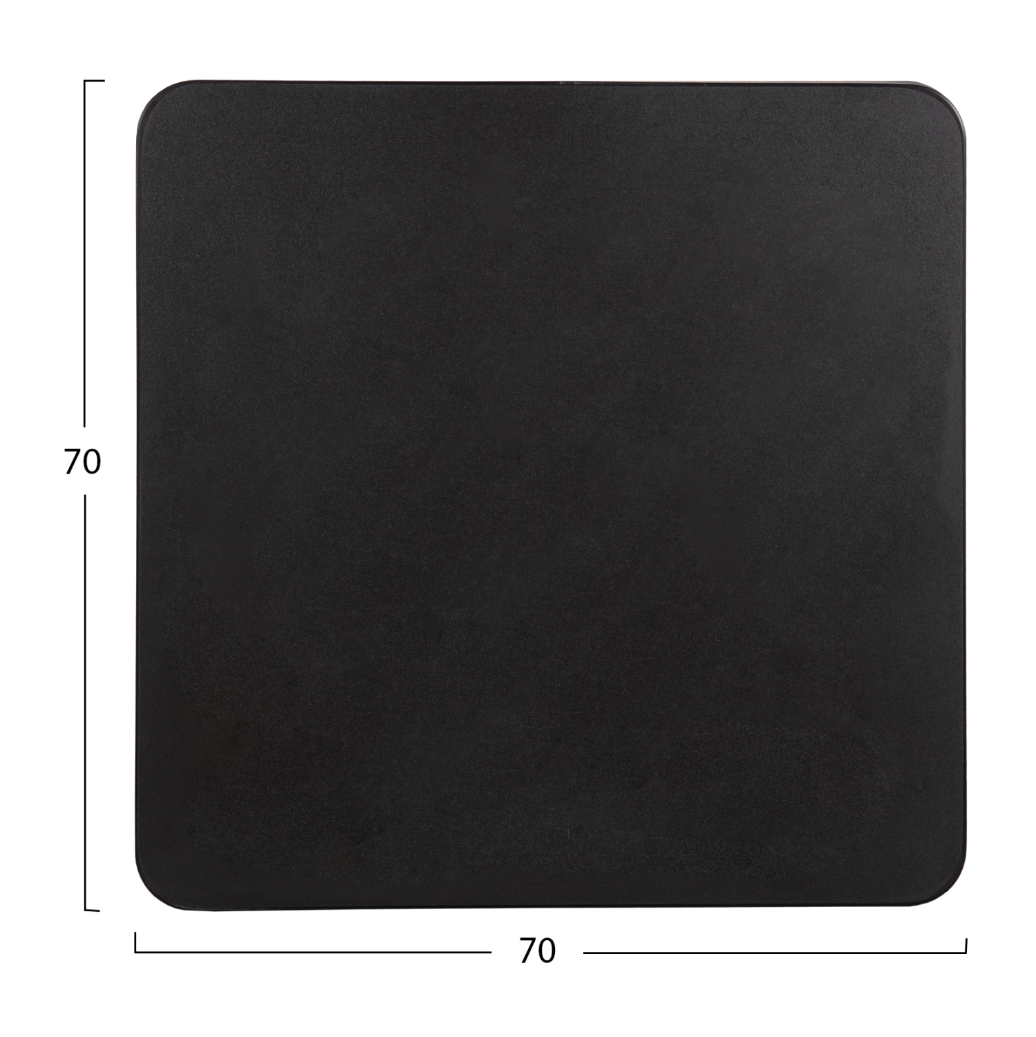 ΕΠΙΦΑΝΕΙΑ ΤΡΑΠΕΖΙΟΥ SINTERED STONE ΤΕΤΡΑΓΩΝΗ HM6654.01 ΜΑΥΡΗ ΜΕ ΠΛΑΙΣΙΟ ALU ΜΑΥΡΟ 70x70εκ. - Image 2