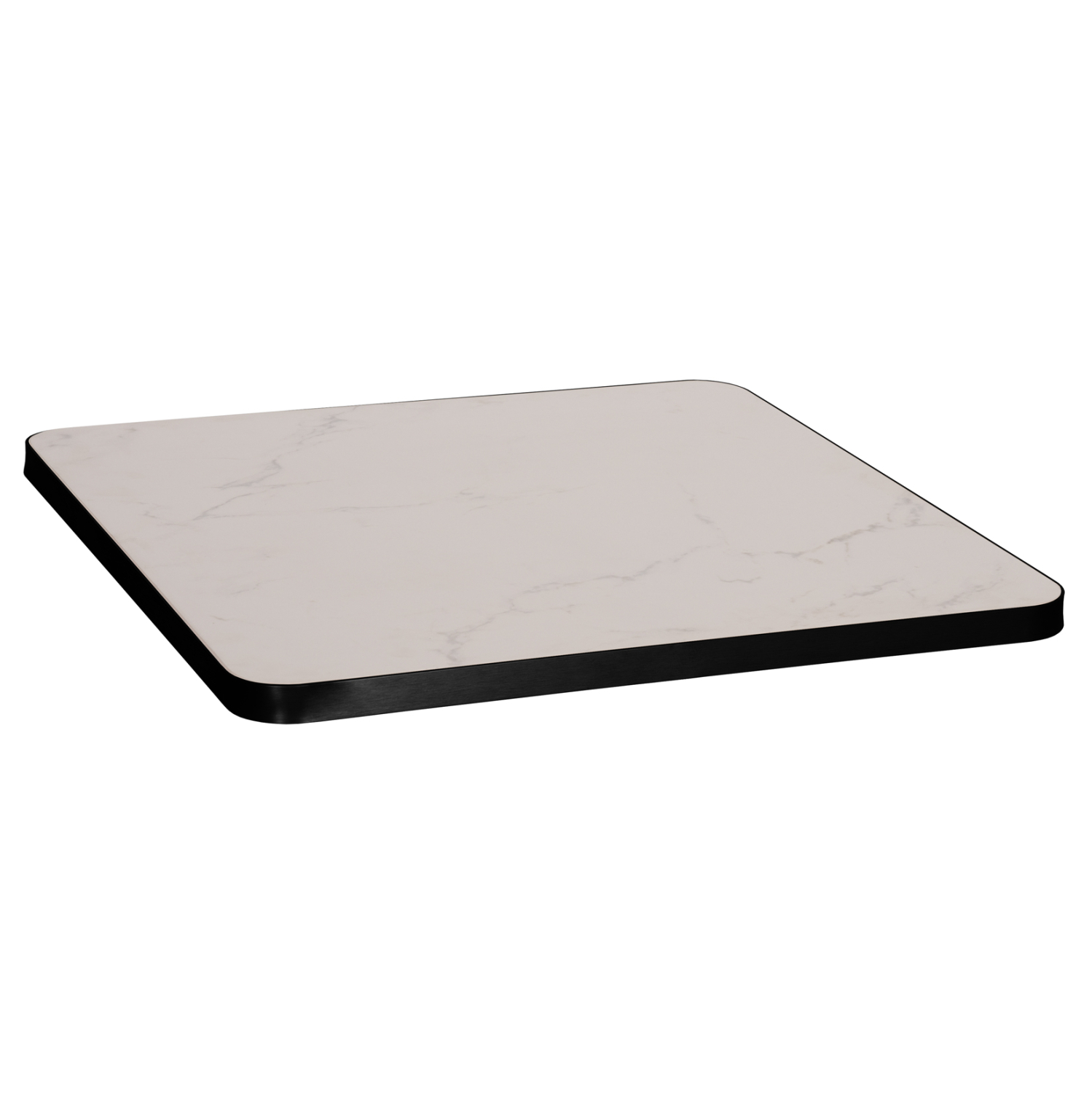 ΕΠΙΦΑΝΕΙΑ ΤΡΑΠΕΖΙΟΥ SINTERED STONE HM6655.02 WHITE MARBLE--ΠΛΑΙΣΙΟ ALU ΜΑΥΡΟ 80x80εκ.