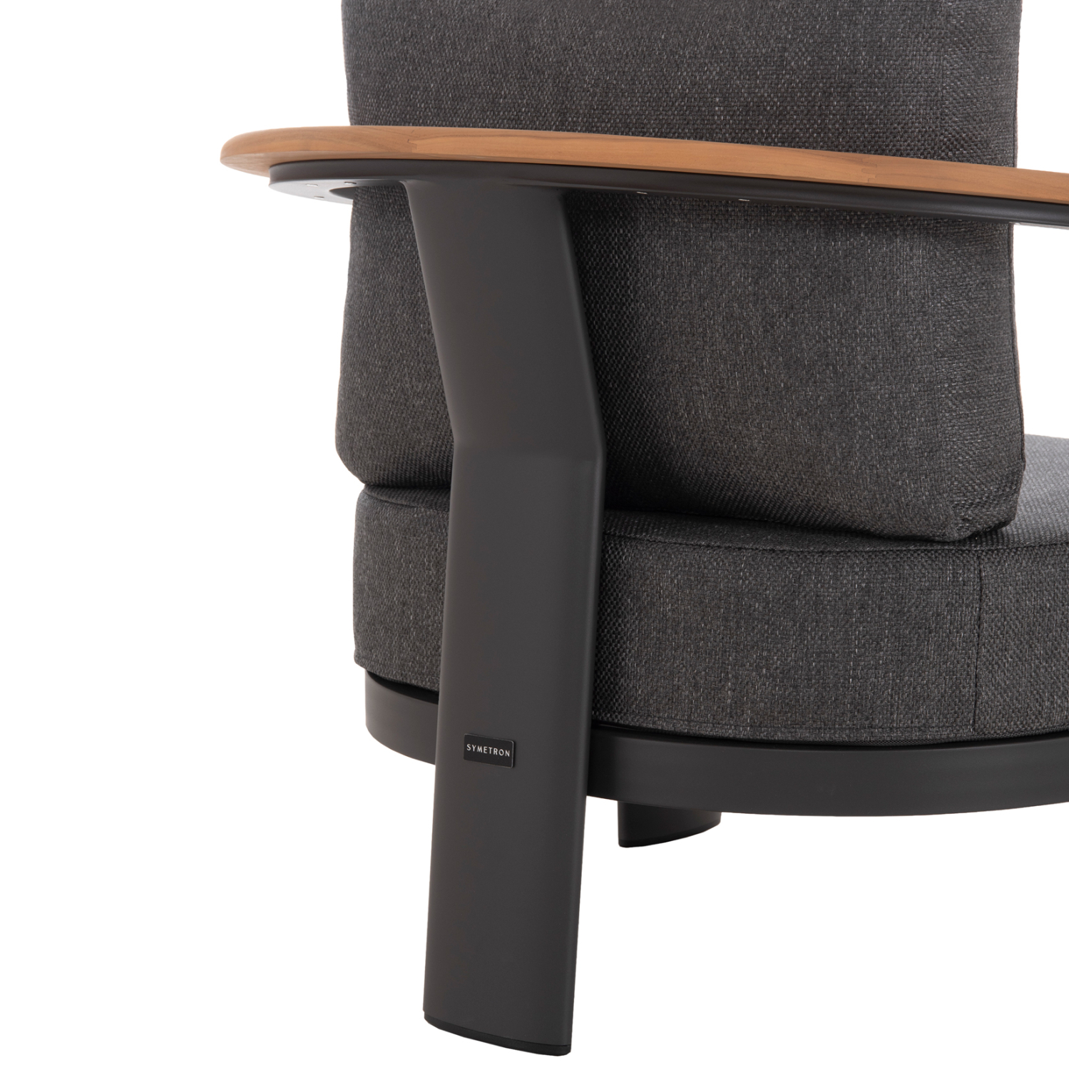 ΣΕΤ ΣΑΛΟΝΙ ΕΞ.ΧΩΡΟΥ 4ΤΜΧ ROMAN HM6425.01 ΓΚΡΙ ΑΛΟΥΜΙΝΙΟ & OLEFIN ΥΦΑΣΜΑ--TEAK ΞΥΛΟ - Image 8